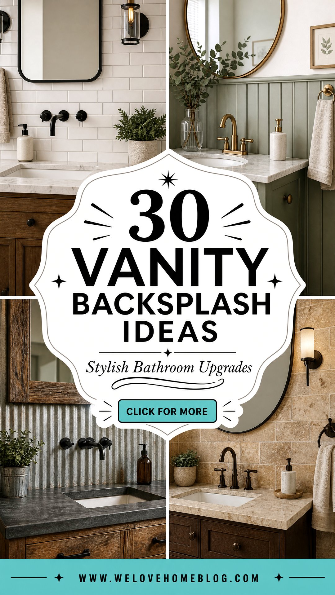 30 Vanity Backsplash Ideas for a Stylish Bathroom - 30 Vanity Backsplash Ideas for a Stylish Bathroom