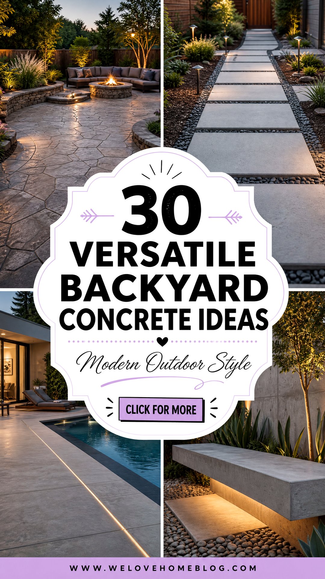 30 Versatile Backyard Concrete Ideas for Modern Landscapes - 30 Versatile Backyard Concrete Ideas for Modern Landscapes