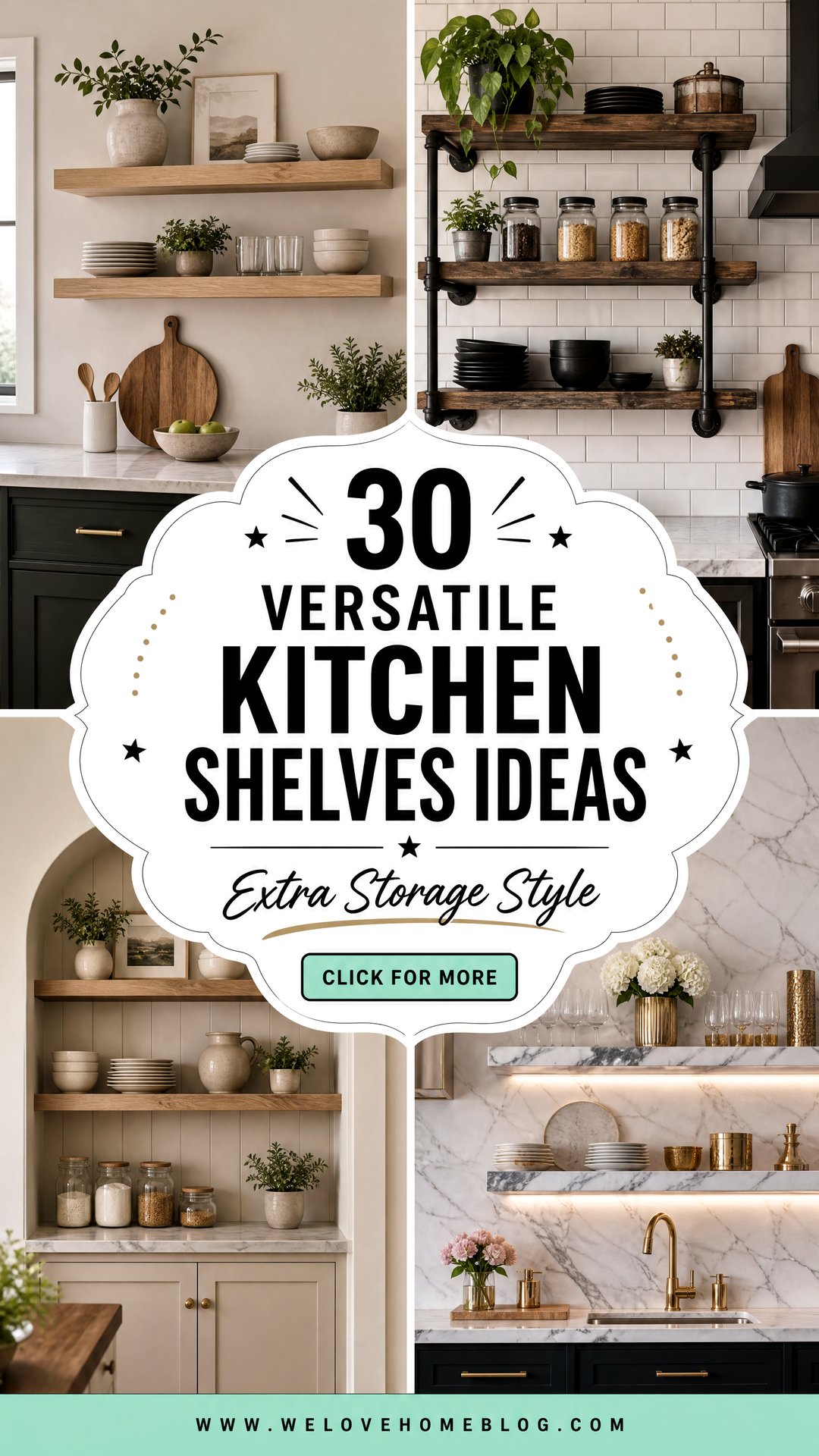 30 Versatile Kitchen Shelves Ideas for Extra Storage - 30 Versatile Kitchen Shelves Ideas for Extra Storage