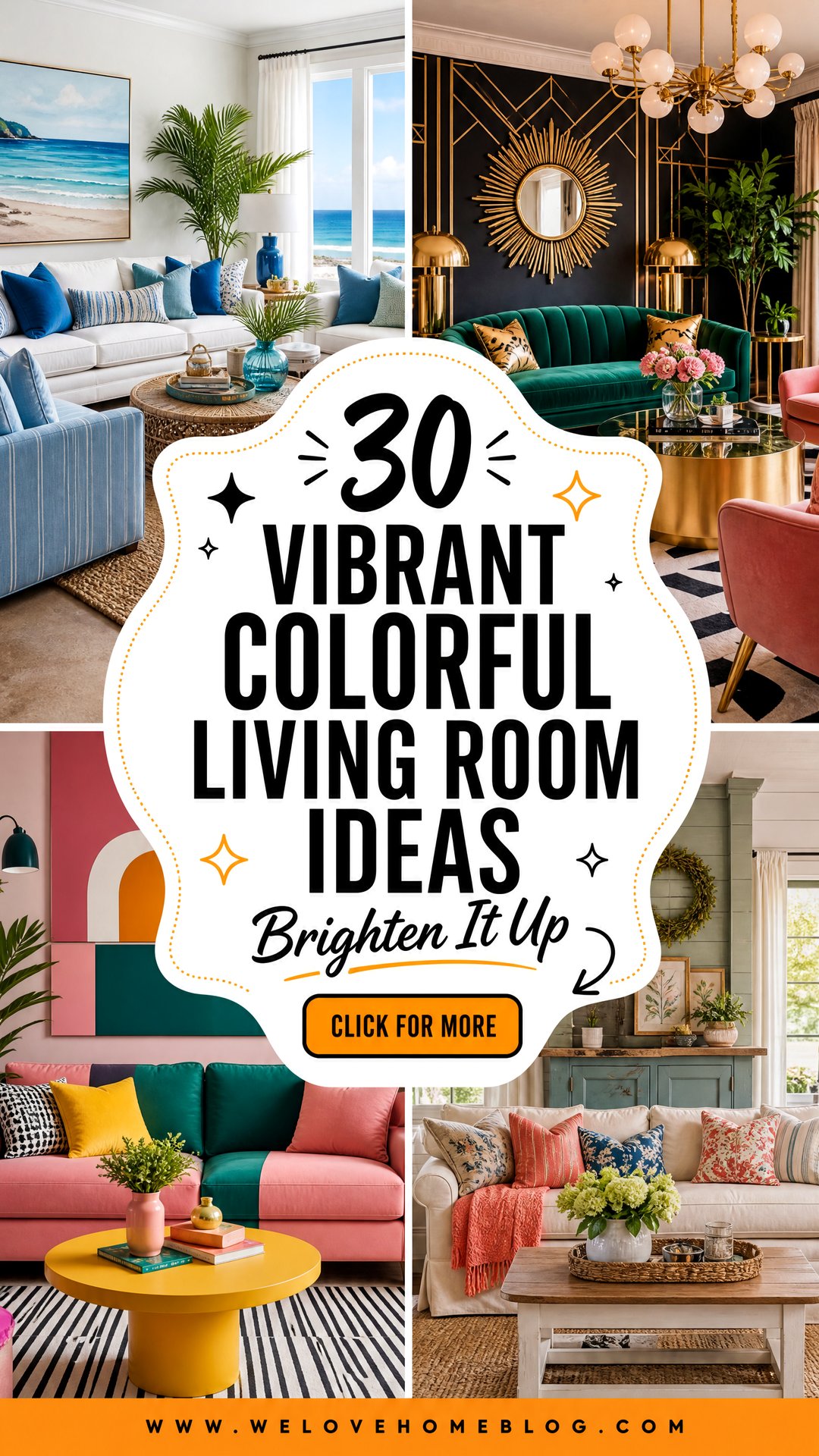 30 Vibrant Colorful Living Room Ideas to Brighten Up - 30 Vibrant Colorful Living Room Ideas to Brighten Up