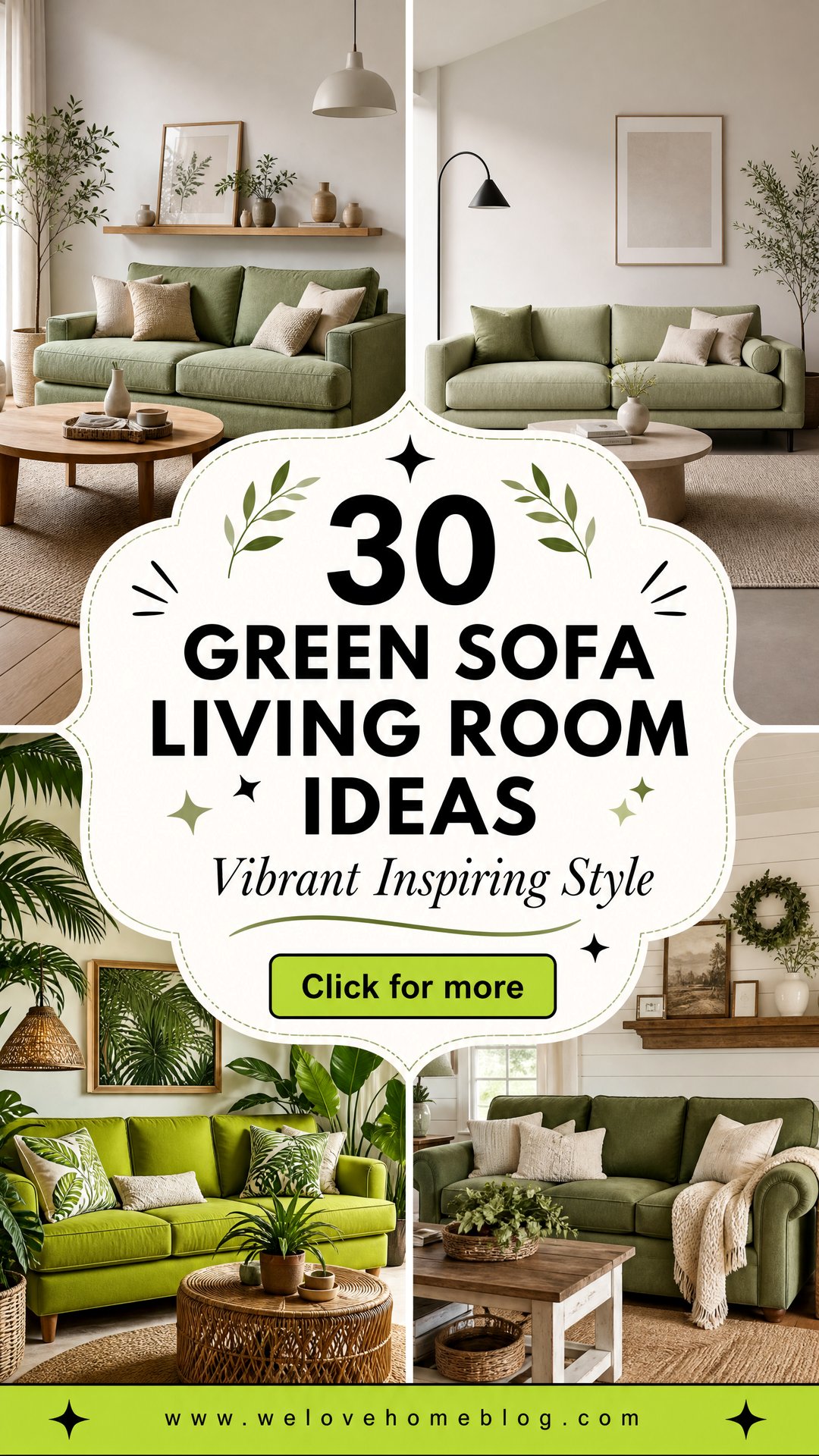 30 Vibrant Green Sofa Living Room Ideas to Inspire You - 30 Vibrant Green Sofa Living Room Ideas to Inspire You