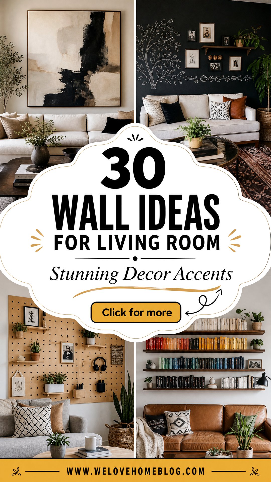 30 Wall Ideas for Living Room Decor and Accents - 30 Wall Ideas for Living Room Decor and Accents