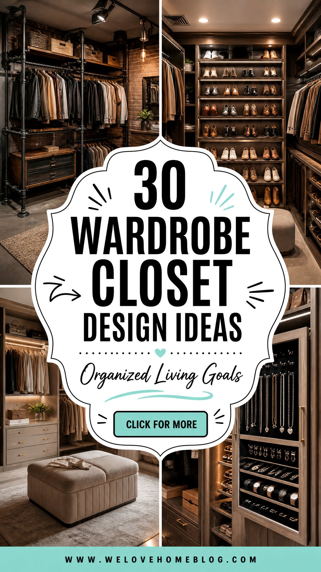 30 Wardrobe Closet Design Ideas for Organized Living - 30 Wardrobe Closet Design Ideas for Organized Living