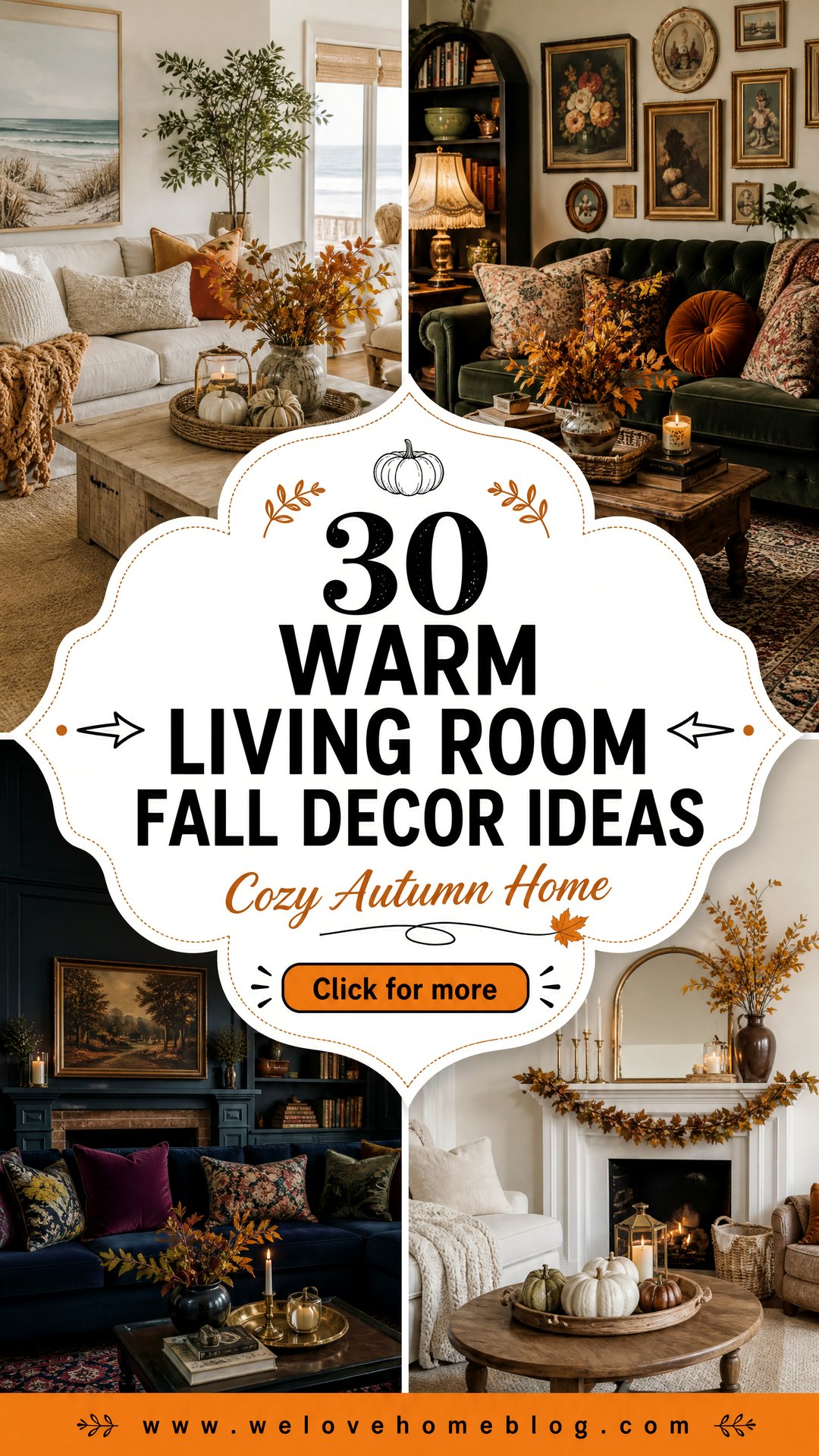 30 Warm Living Room Fall Decor Ideas for a Cozy Home - 30 Warm Living Room Fall Decor Ideas for a Cozy Home