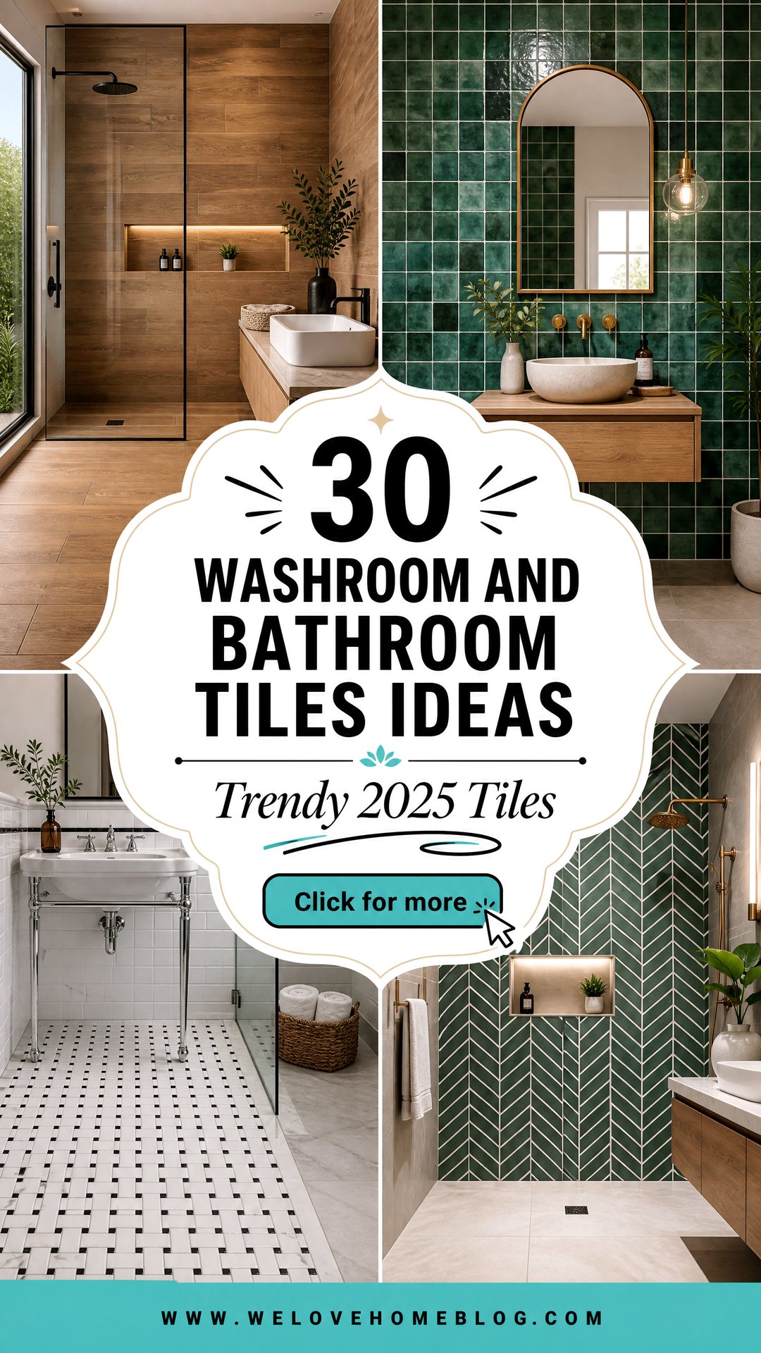 30 Washroom and Bathroom Tiles Design Ideas for 2025 - 30 Washroom and Bathroom Tiles Design Ideas for 2025