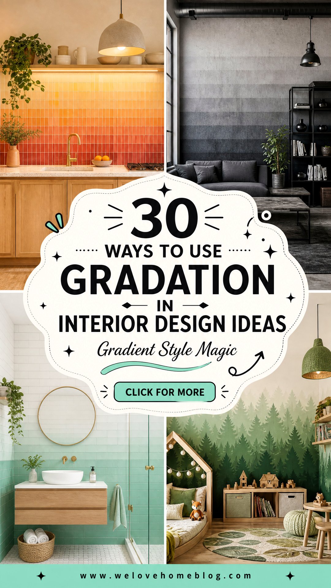 30 Ways to Use Gradation in Interior Design Ideas - 30 Ways to Use Gradation in Interior Design Ideas