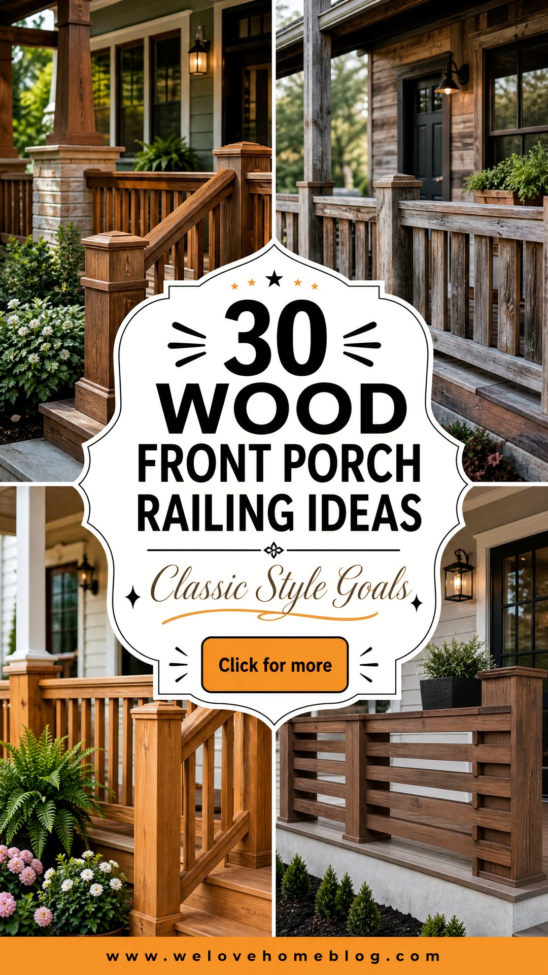 30 Wood Front Porch Railing Ideas for Classic Style - 30 Wood Front Porch Railing Ideas for Classic Style