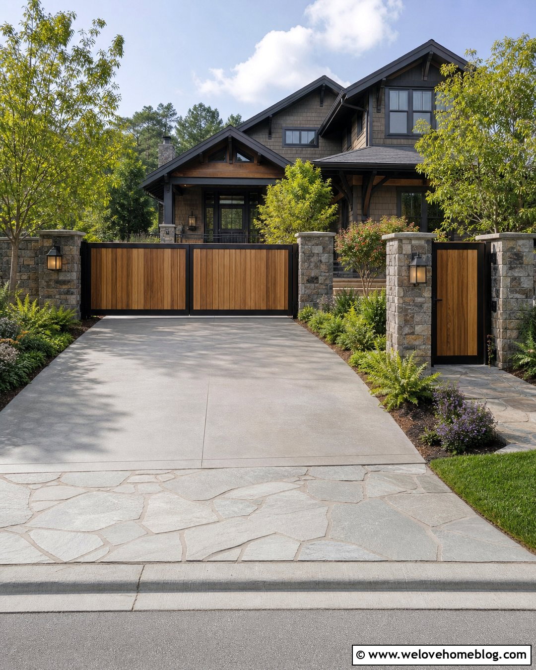 Accoya Wood Pedestrian And Driveway Gate - 20 Accoya Wood Driveway Gates Ideas