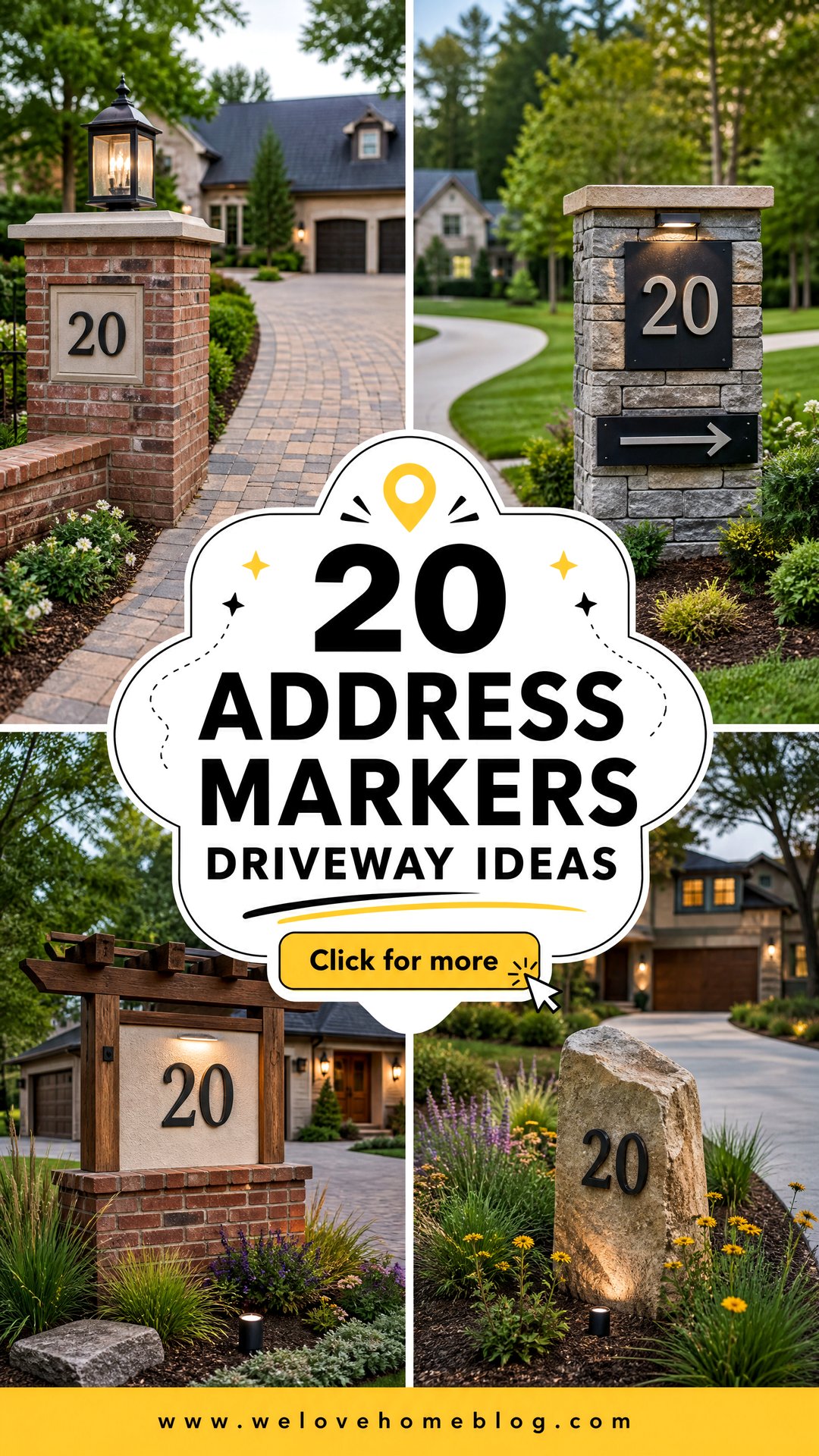 20 Address Markers Driveway Ideas for a Standout Entrance - 20 Address Markers Driveway Ideas for a Standout Entrance