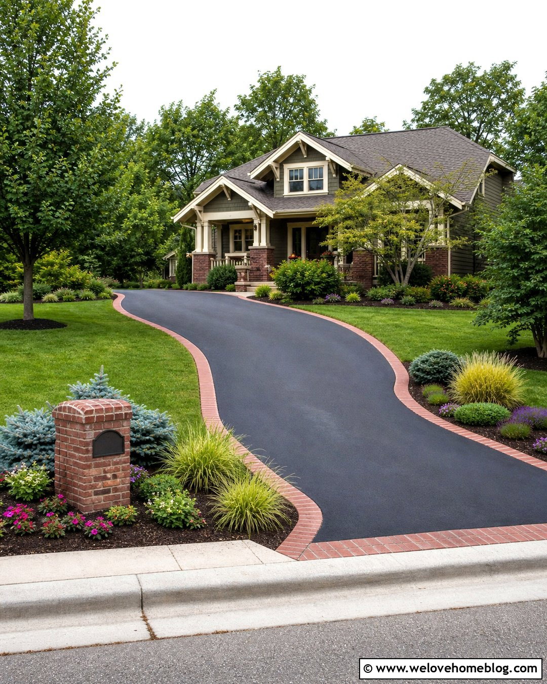 Address Sign Driveway Border - 40 Driveway Border Ideas