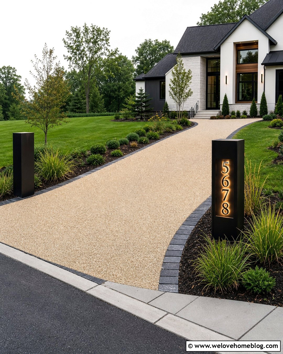 Address Sign Driveway Markers - 25 Driveway Marker Ideas