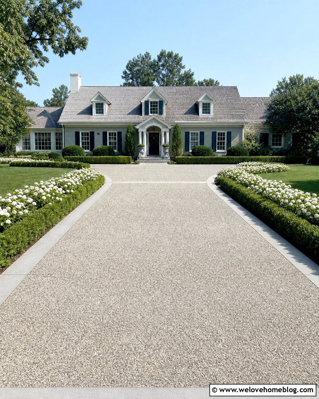 Aggregate Driveway With Fine Pebble Finish - 30 Aggregate Driveway Ideas