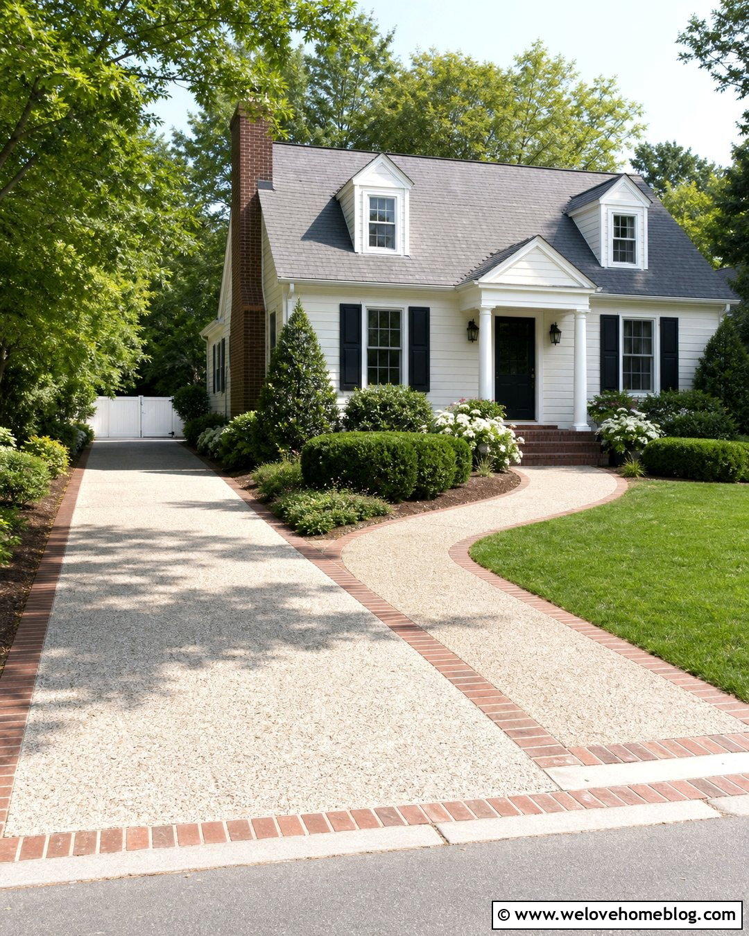 Aggregate Driveway With Matching Walkway - 30 Aggregate Driveway Ideas
