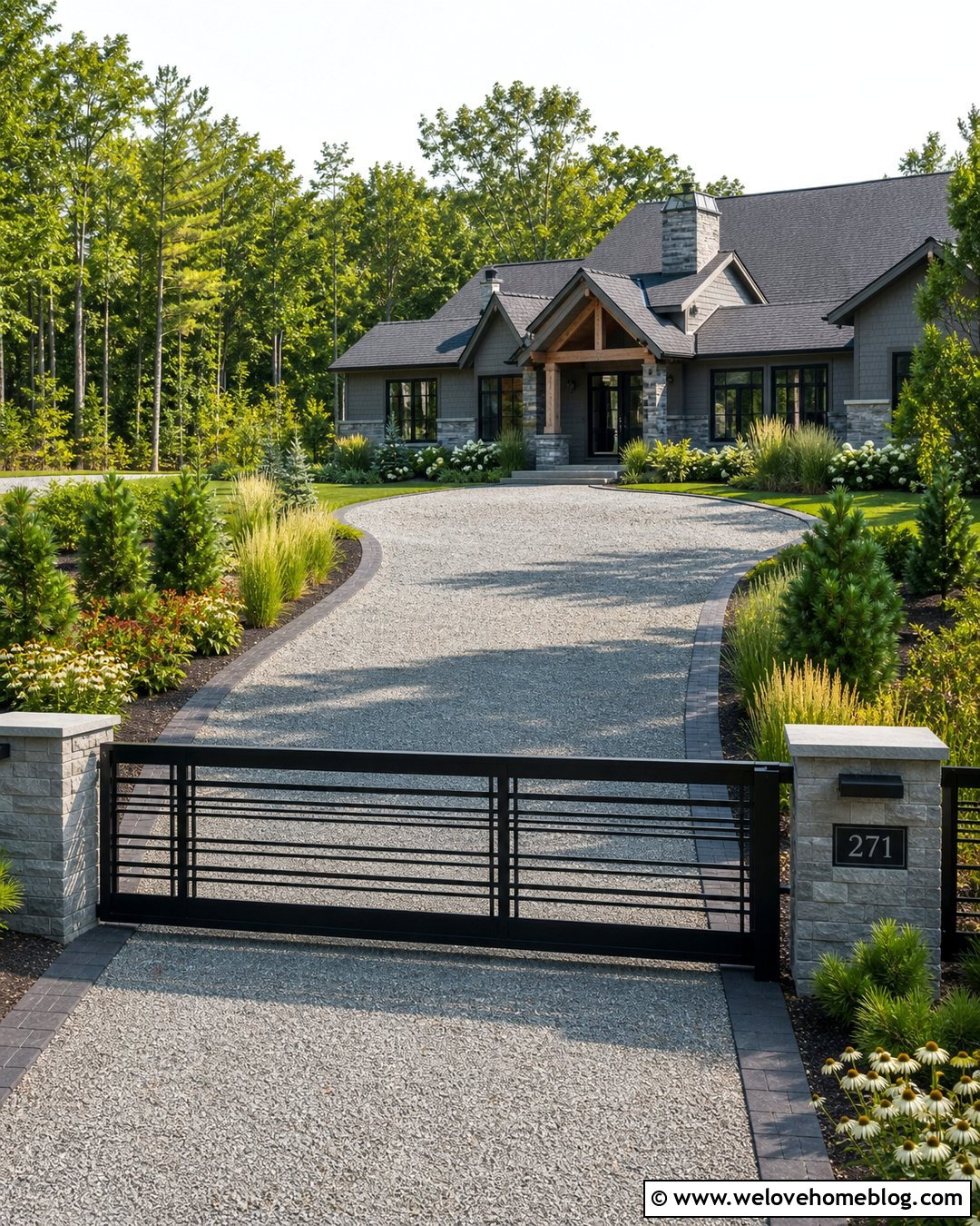 Aluminum Driveway Fence - 30 Driveway Fence Ideas