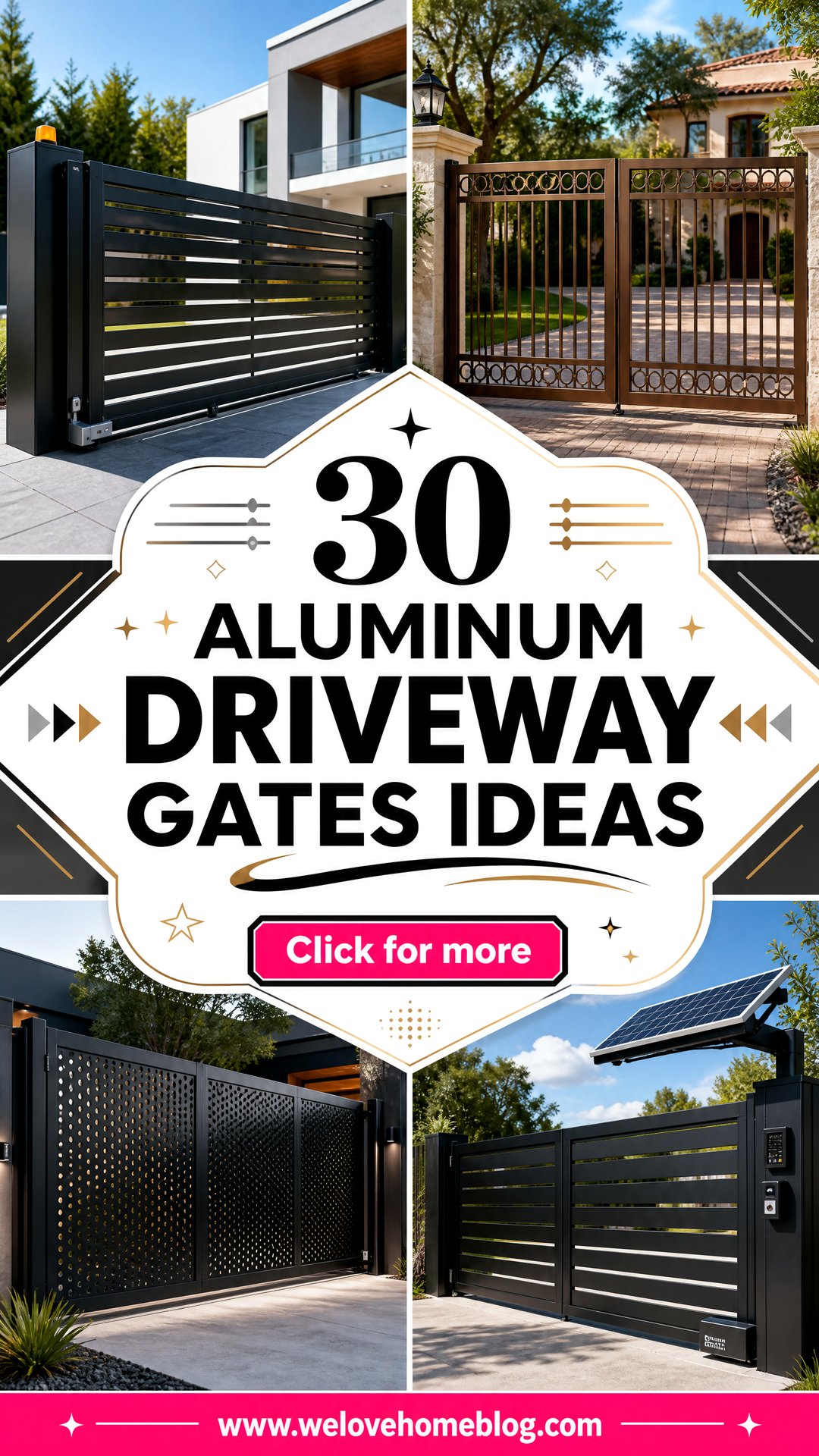 30 Aluminum Driveway Gates Ideas for Sleek Secure Entrances - 30 Aluminum Driveway Gates Ideas for Sleek, Secure Entrances