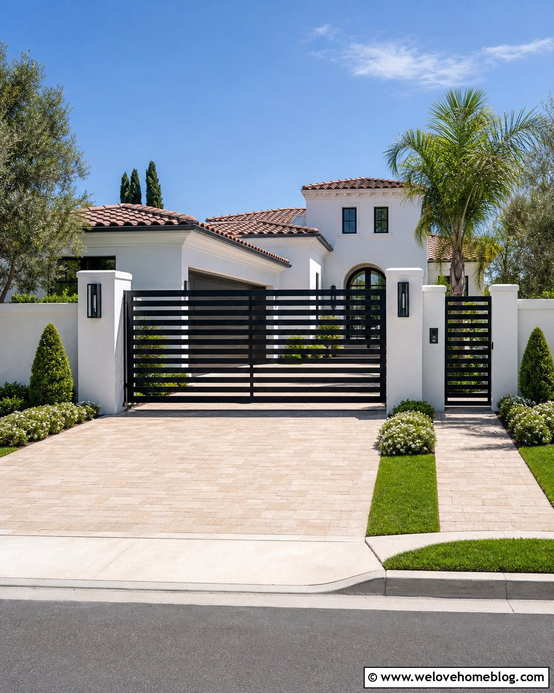 Aluminum Gate With Pedestrian Entrance - 30 aluminum driveway gates ideas