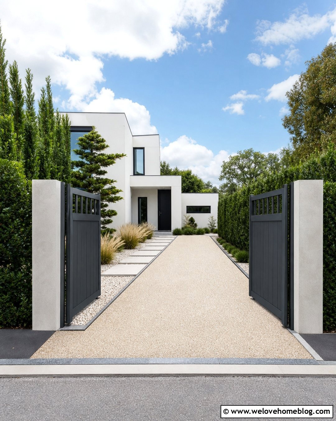 Aluminum Privacy Driveway Gate - 35 entrance gates driveway ideas
