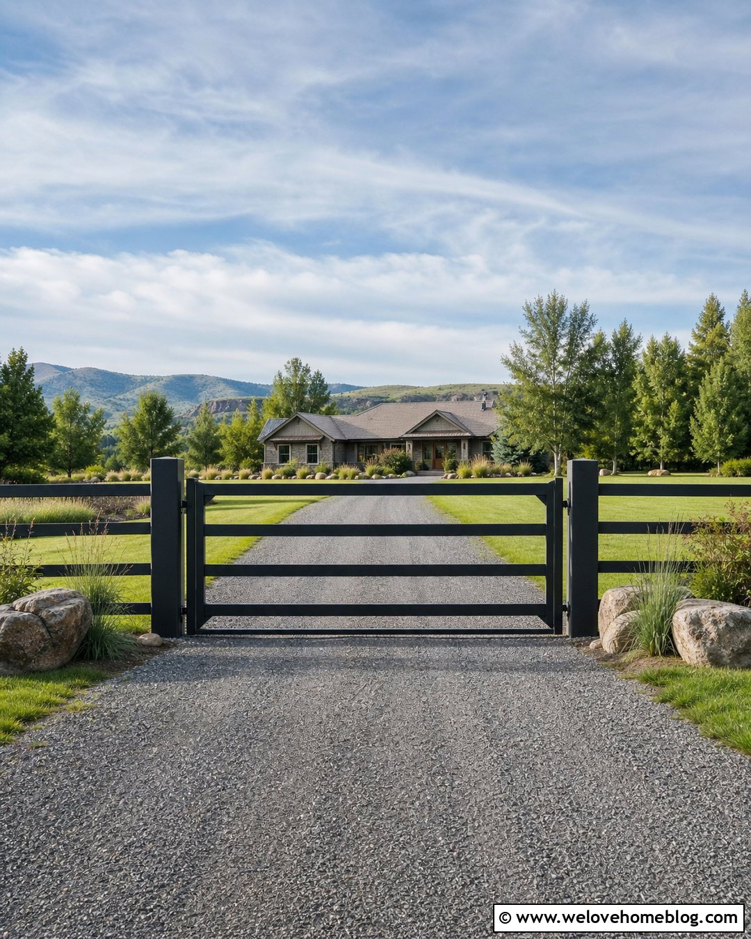 Aluminum Ranch Driveway Gate - 30 aluminum driveway gates ideas