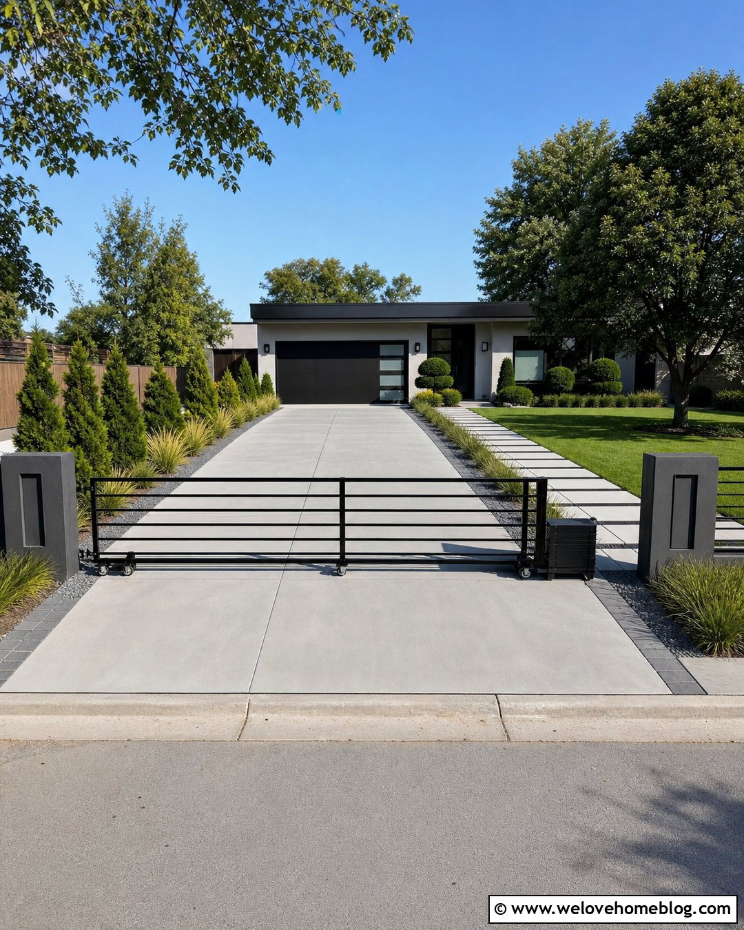Aluminum Telescoping Portable Driveway Gate - 20 portable driveway gate ideas