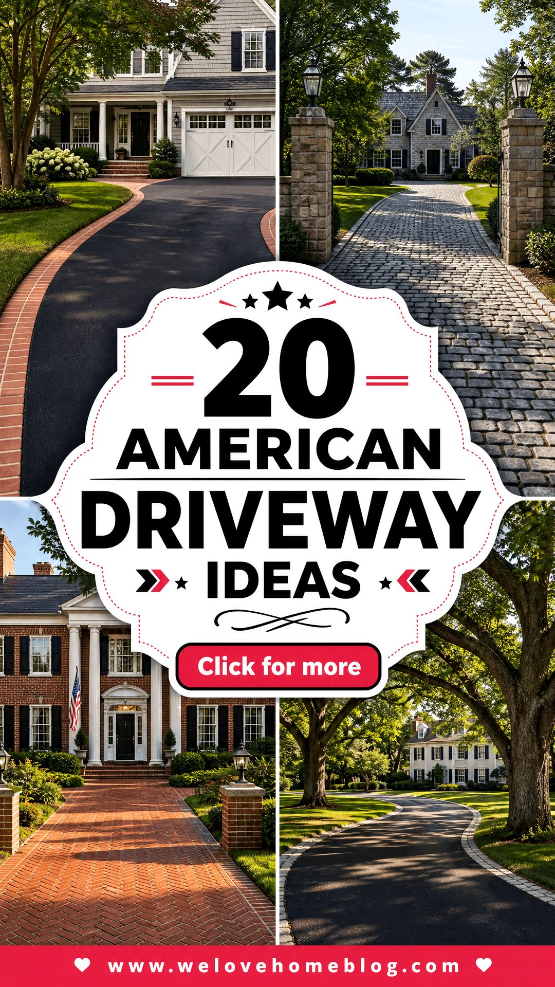 20 American Driveway Ideas for Timeless Classic Curb Appeal - 20 American Driveway Ideas for Timeless, Classic Curb Appeal