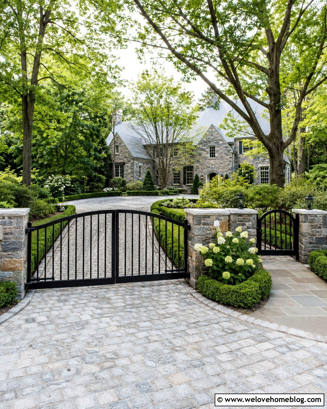 Arched Aluminum Estate Driveway Gate - 20 driveway & walkway aluminum gates ideas