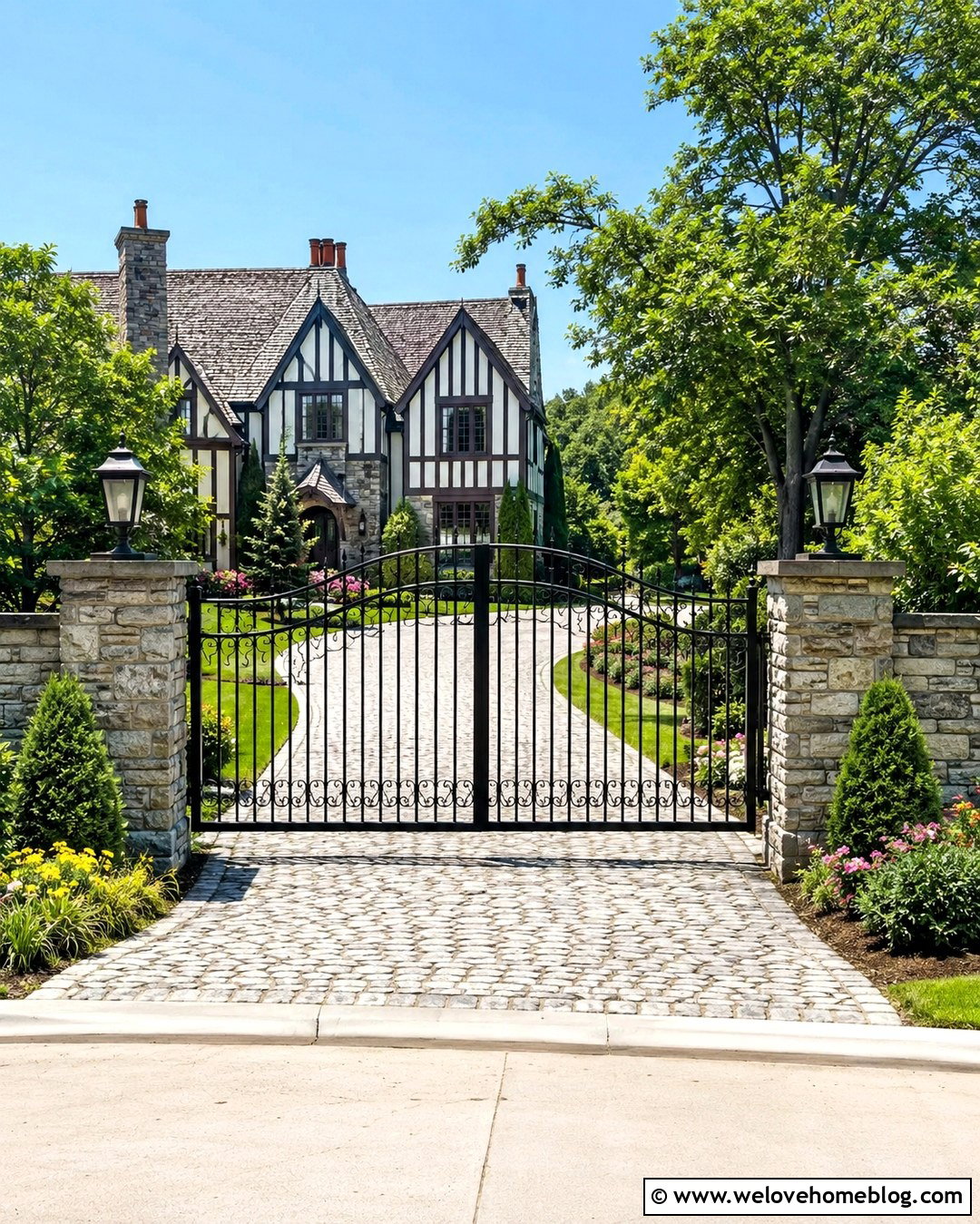 Arched Blackwater Driveway Gate