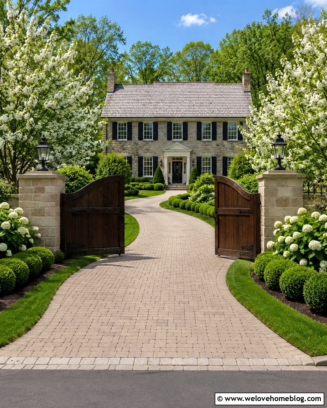 20 Dark Brown Driveway Gate Ideas for a Warm, Grand Entry