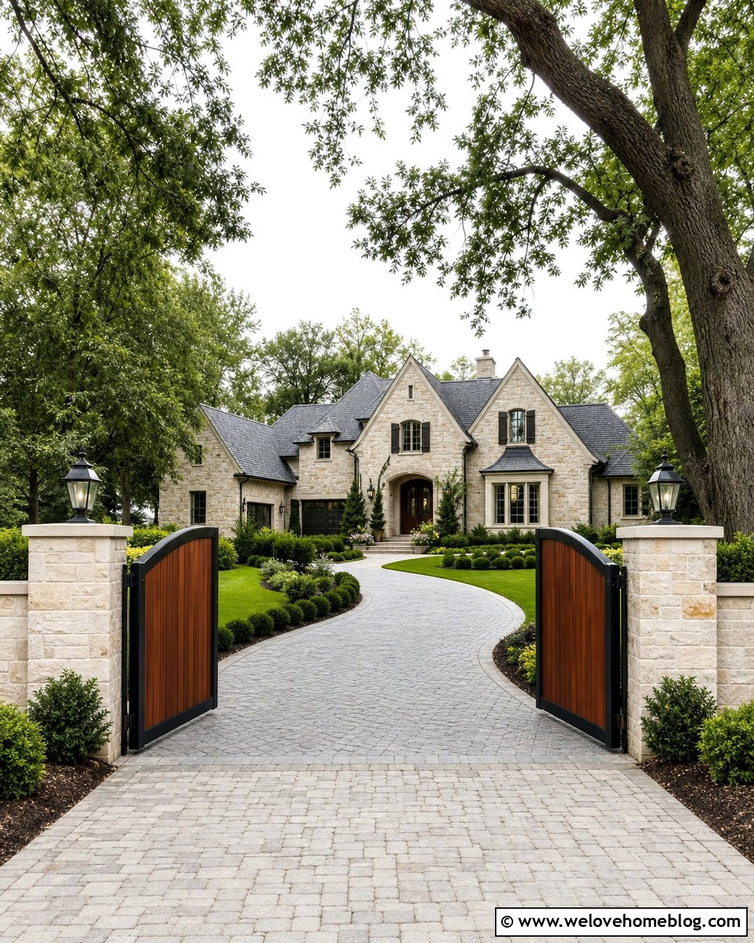 Arched Driveway Gate - 45 Driveway Gate Ideas