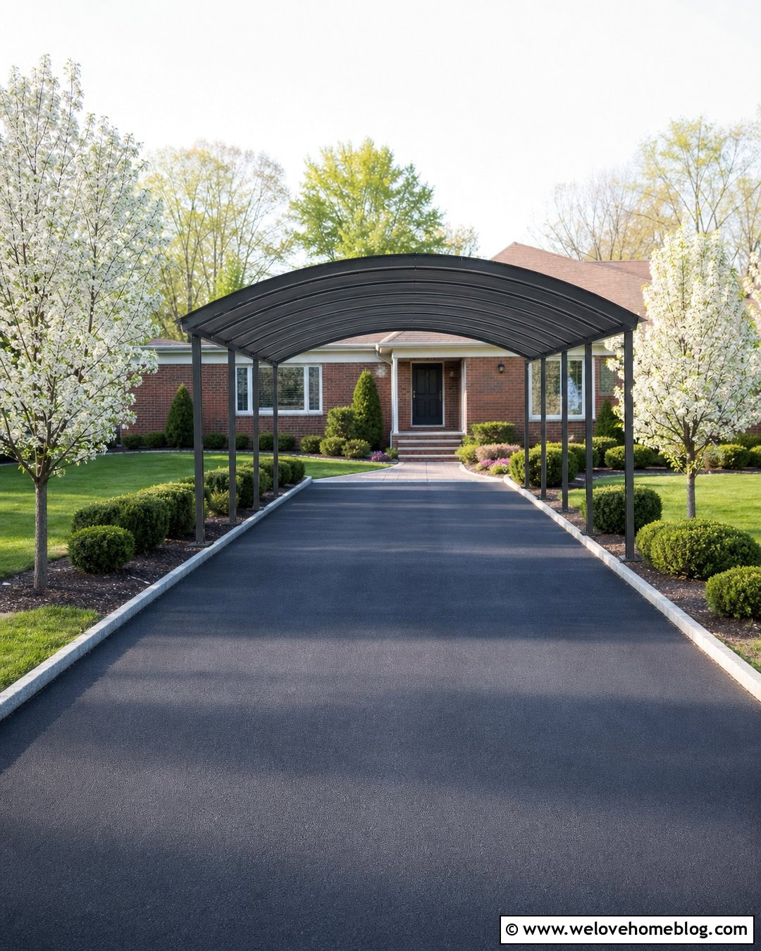 Arched Metal Carport - 20 Driveway Cover Car Ports Ideas