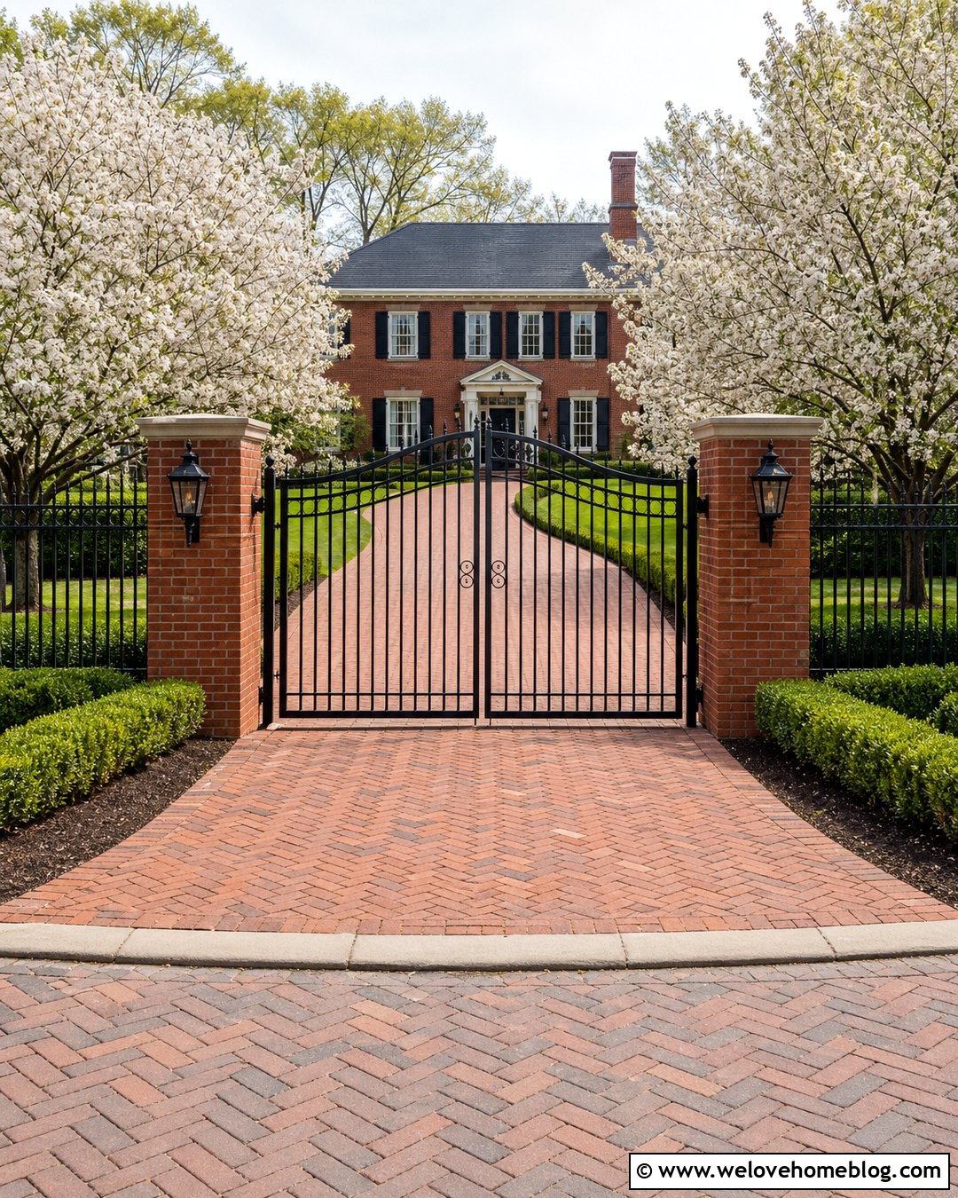 Arched Steel Driveway Gate - 20 steel driveway gate ideas