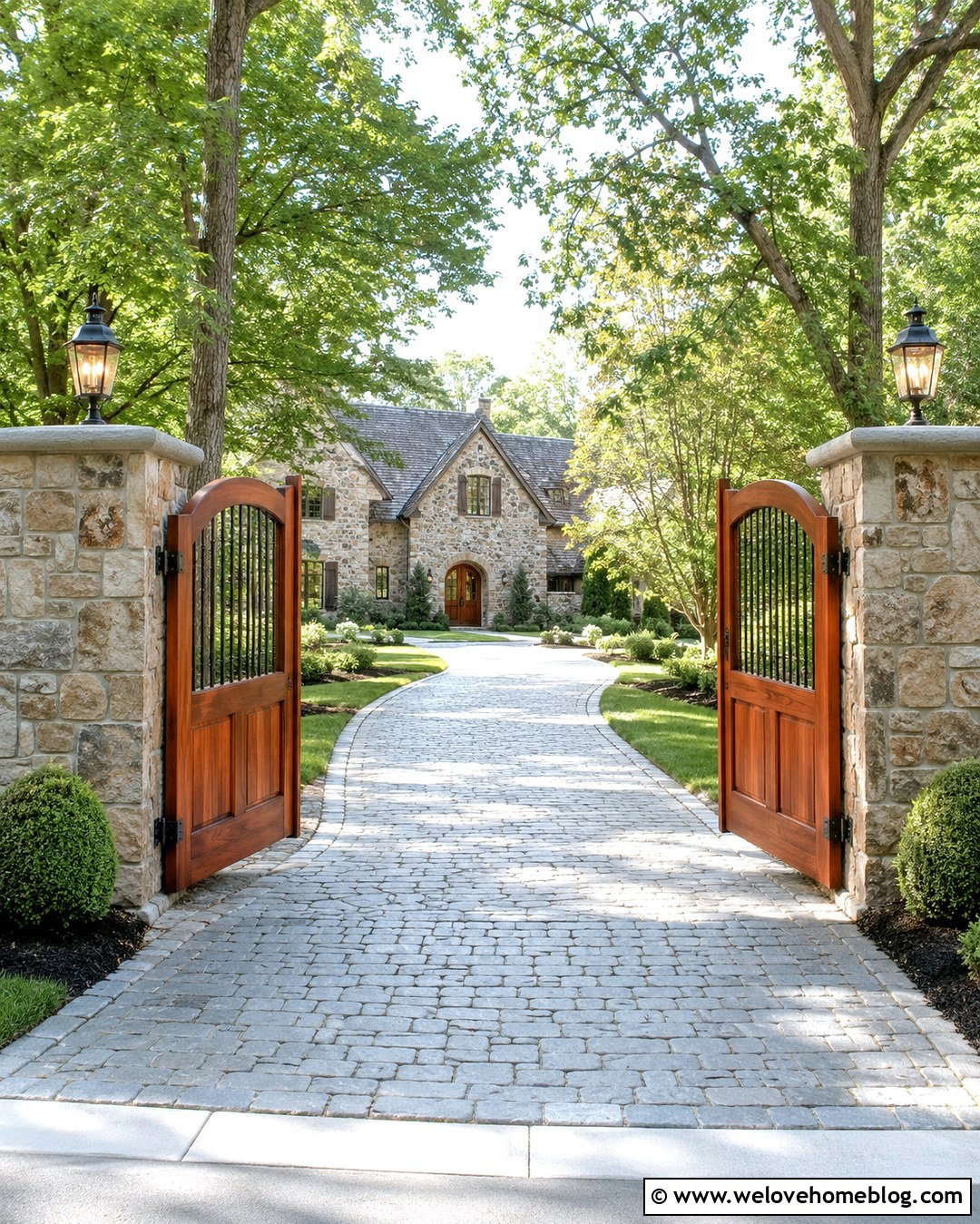 20 Decorative Wooden Driveway Gate Ideas for Rustic Curb Appeal