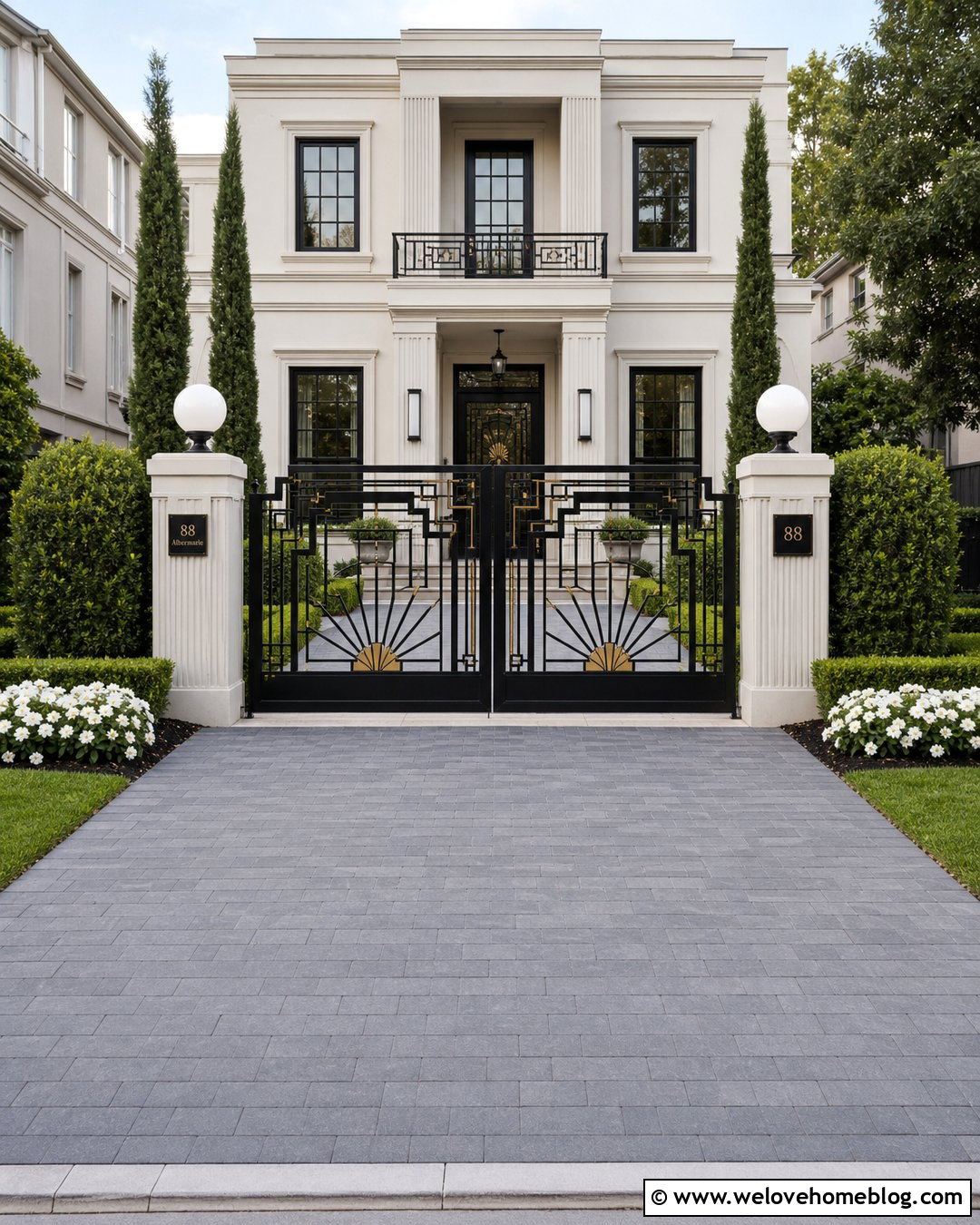 Art Deco Metal Driveway Gate - 35 metal driveway gates ideas