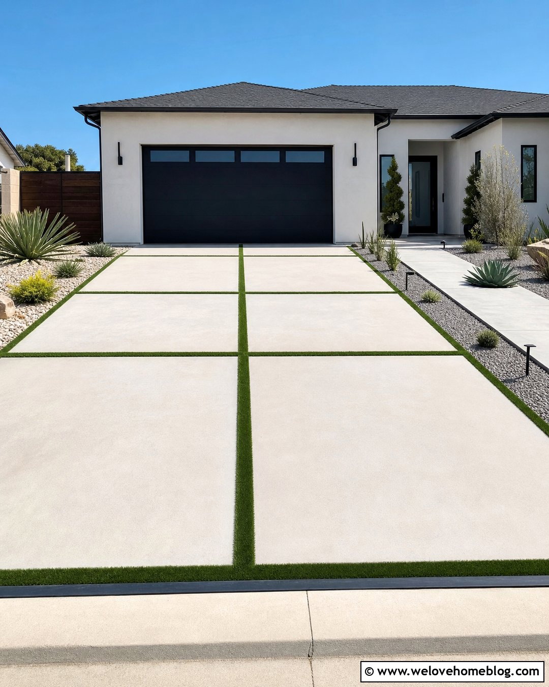 Artificial Turf Grass Pattern Driveway - 20 grass pattern driveway ideas