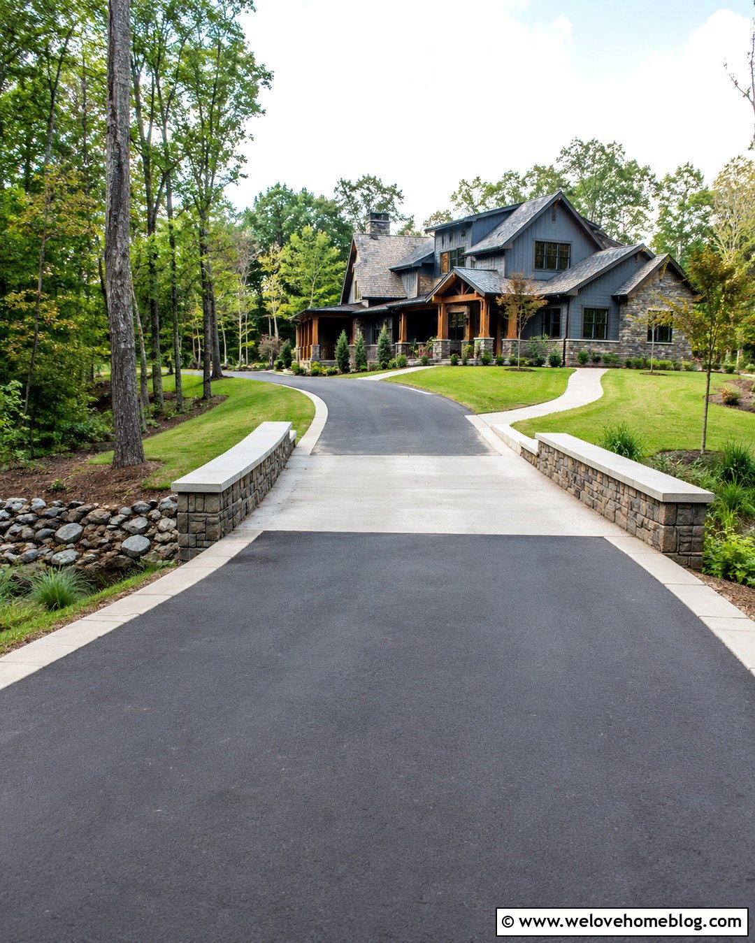 Asphalt Driveway Bridge With Concrete Barriers - 20 Driveway Bridge Plans Ideas