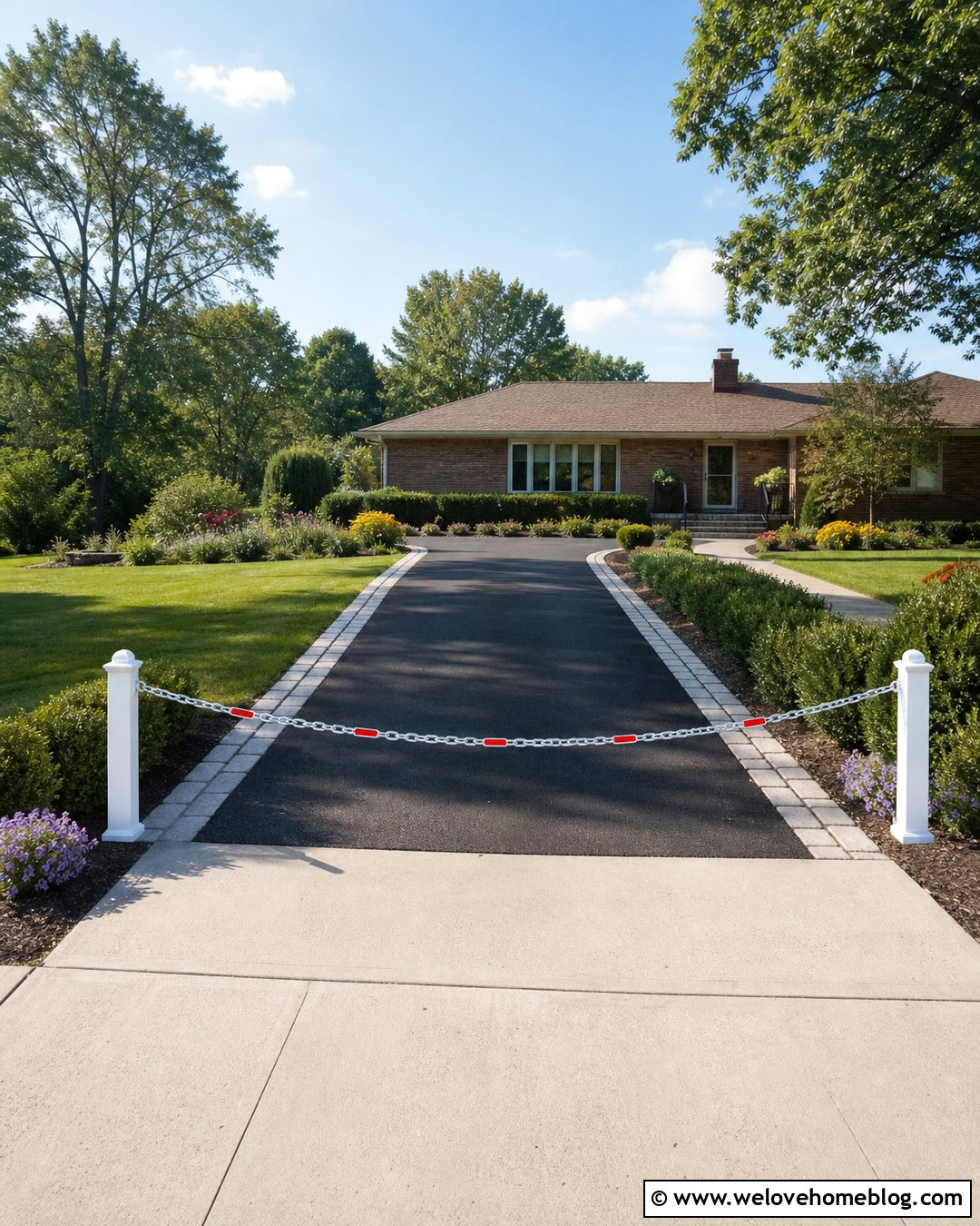 Asphalt Driveway Chain Barrier - 20 Driveway Chain Barrier Ideas