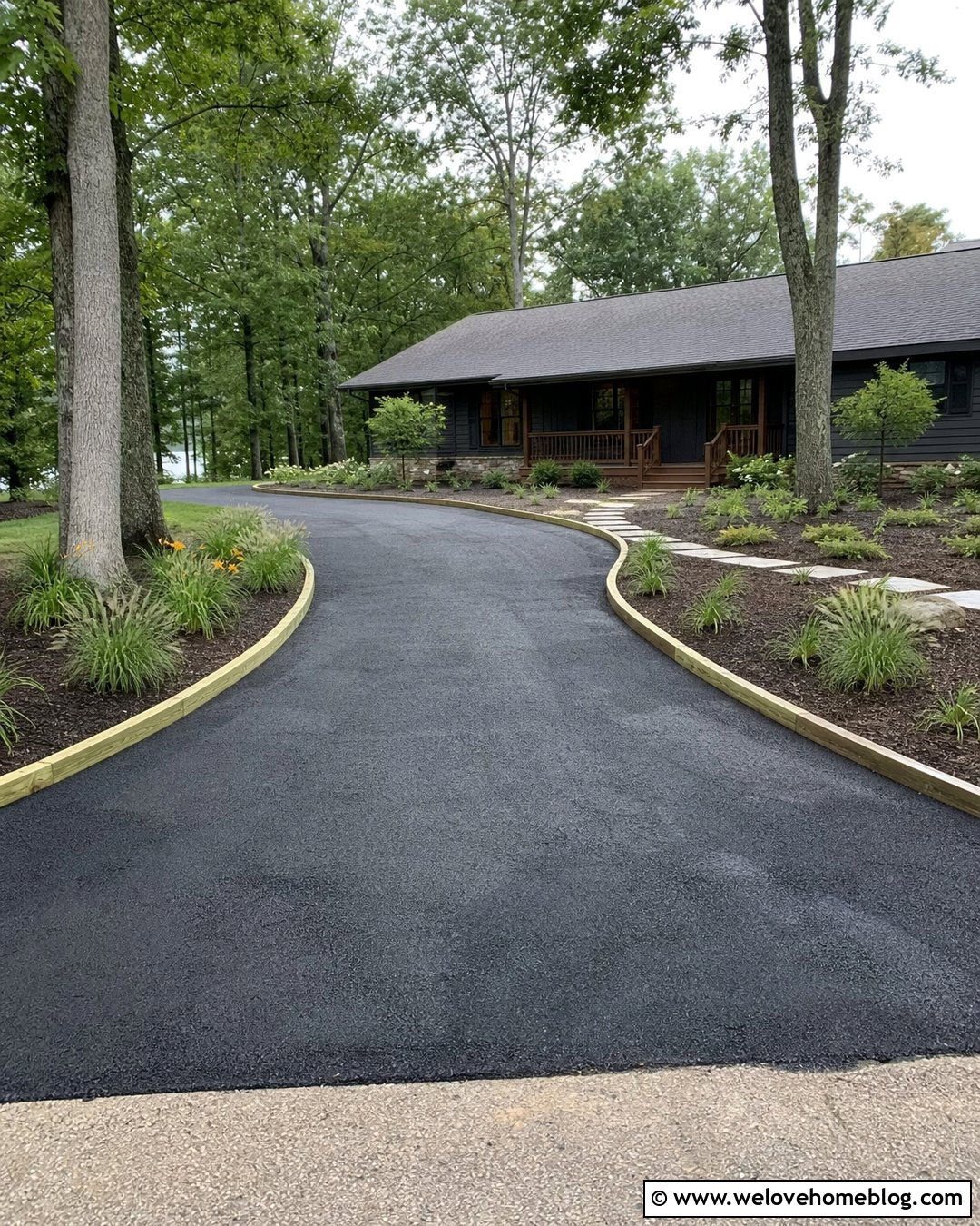 Asphalt Driveway Cold Patch Repair With Timber Edging - 20 Asphalt Repair Driveways Ideas