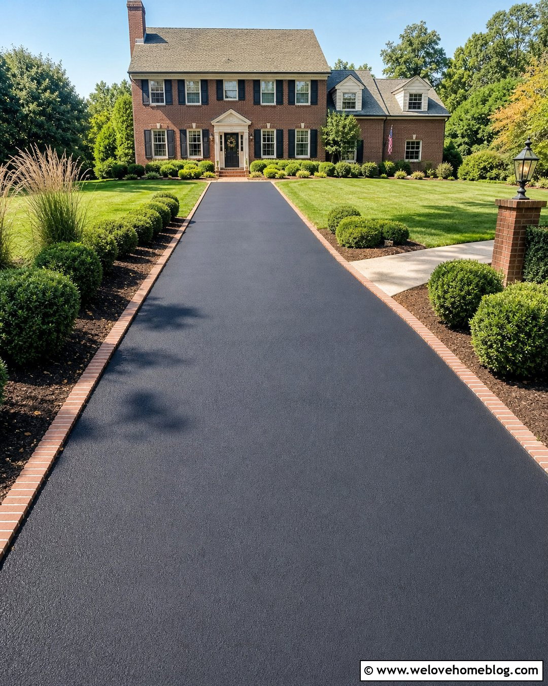 Asphalt Driveway Crack Repair With Brick Edging - 20 Asphalt Repair Driveways Ideas