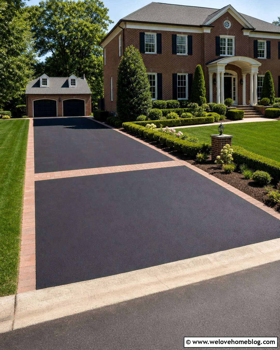 Asphalt Driveway Extension With Paver Border - 20 Asphalt Driveway Extension Ideas