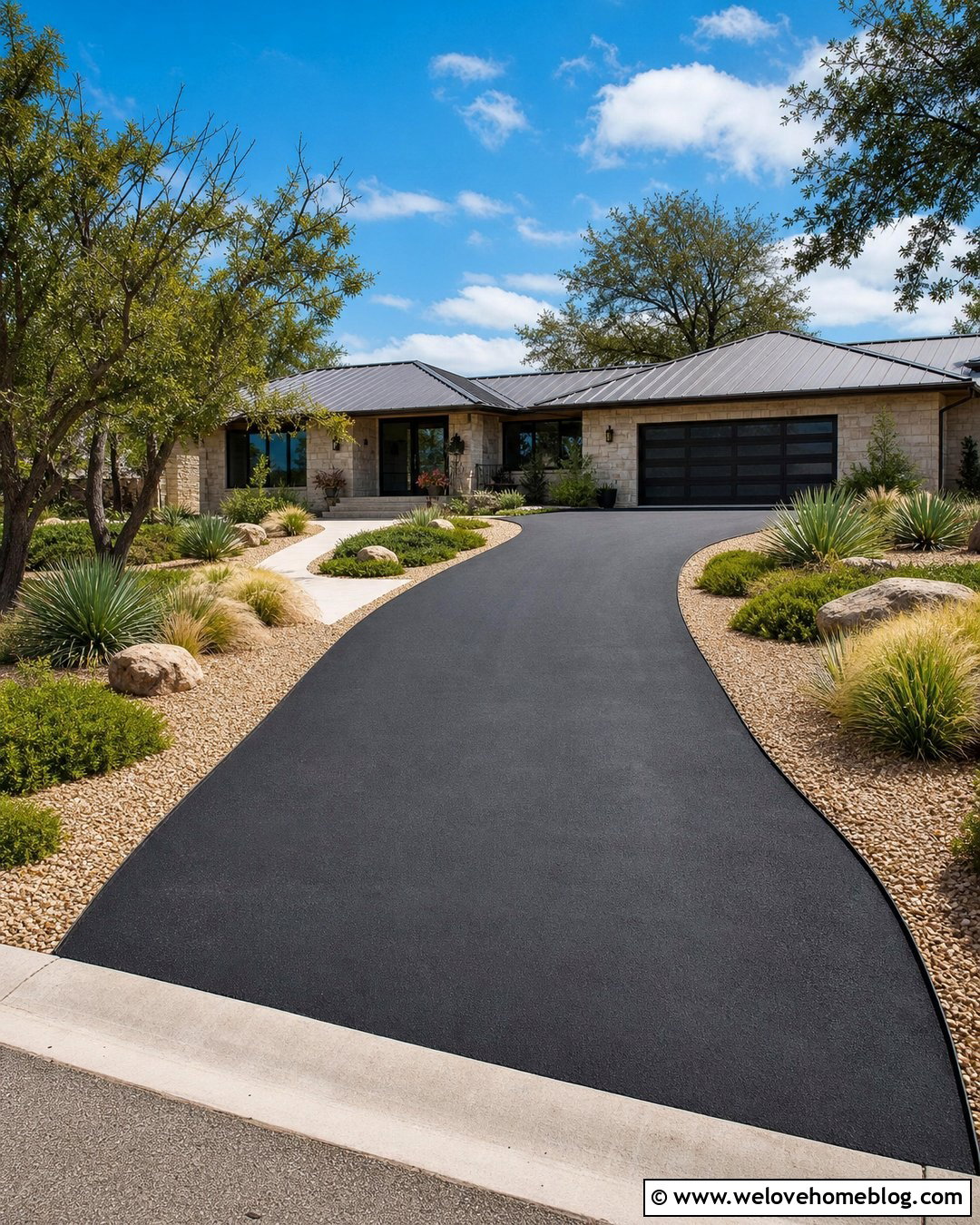 Asphalt Driveway Raveling Repair With Gravel Beds