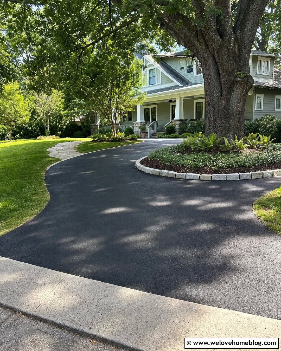 Asphalt Driveway Root Damage Repair With Tree Islands - 20 Asphalt Repair Driveways Ideas