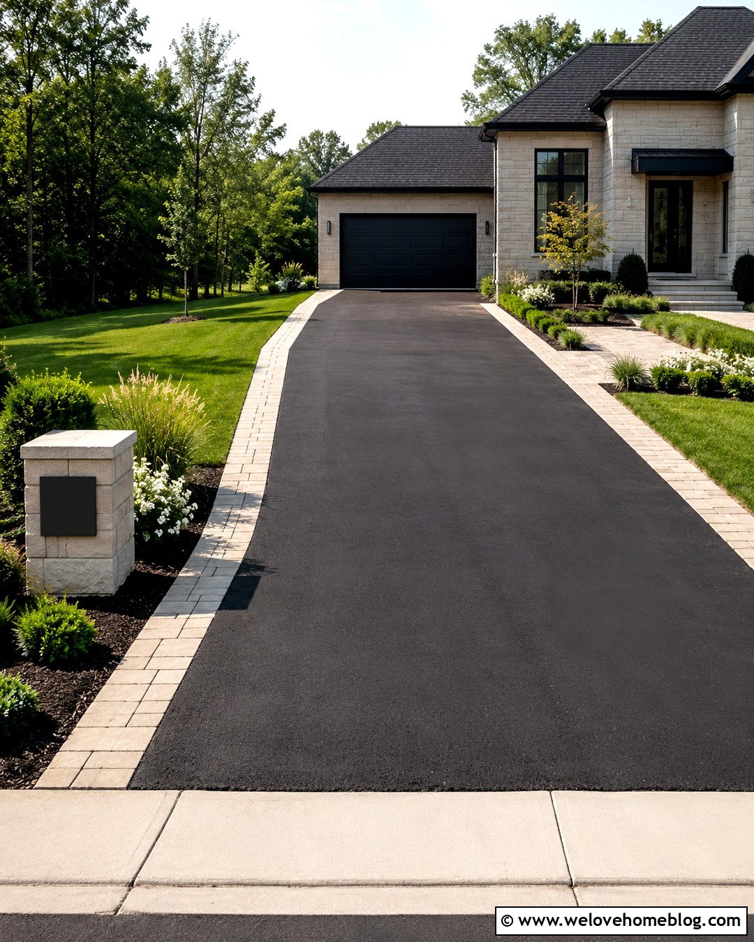 20 Decorative Asphalt Driveway Designs Ideas for Stylish Homes