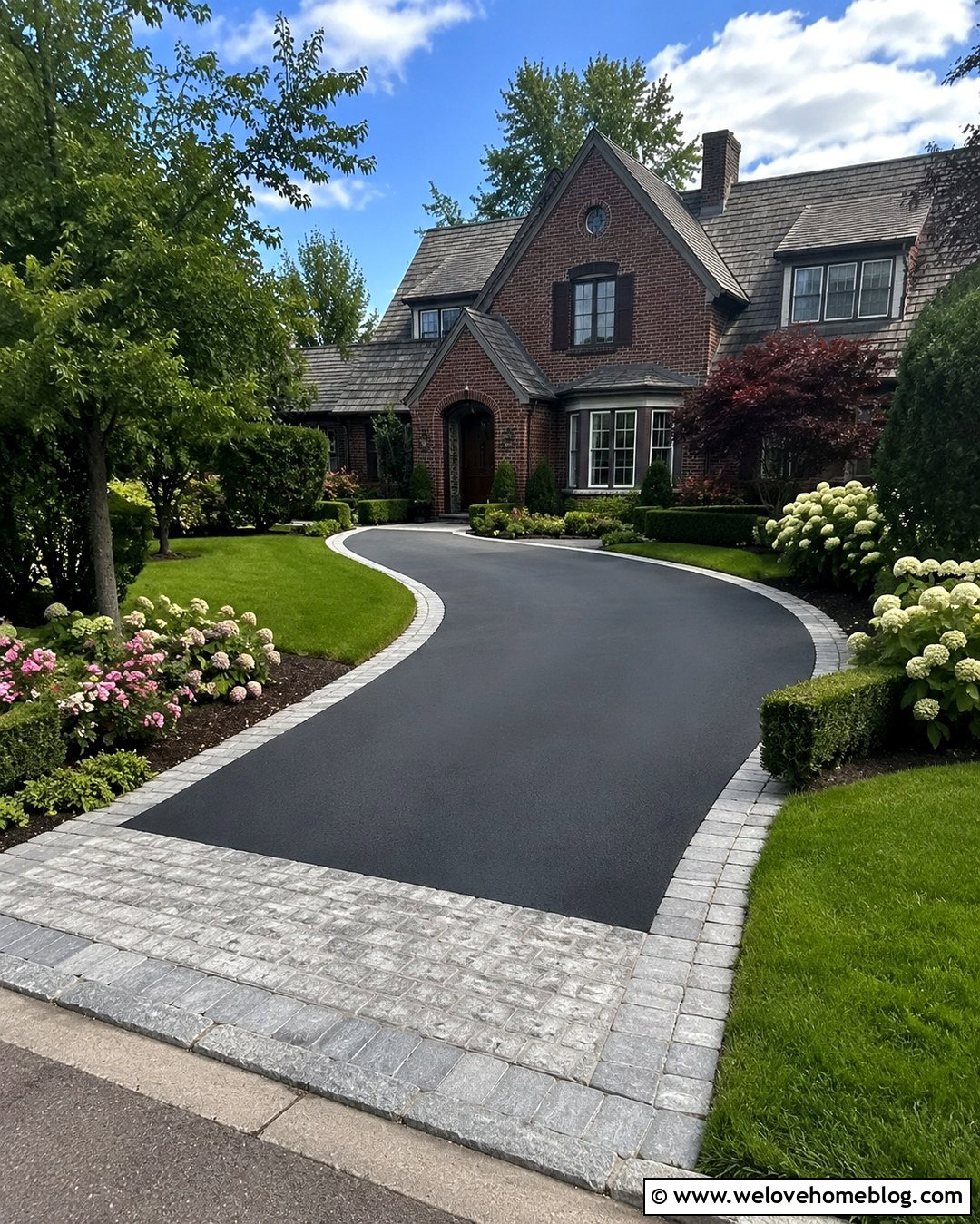 Asphalt Driveway With Belgian Block Edging - 20 Driveway Stone Edging Ideas