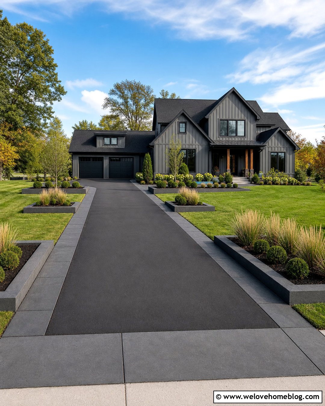 Asphalt Driveway With Charcoal Concrete Border - 20 asphalt driveway with concrete border ideas