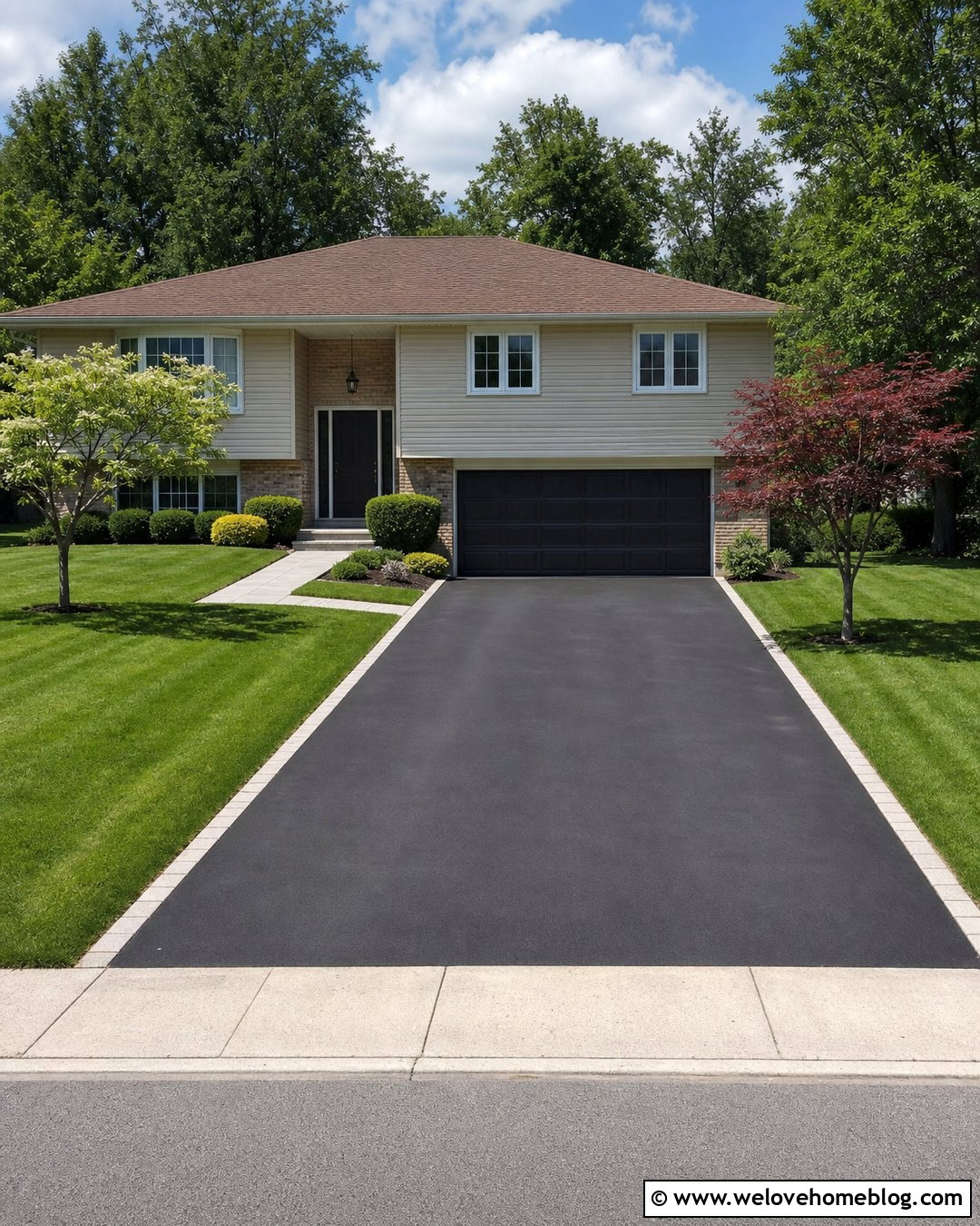 Asphalt Driveway With Concrete Border And Grass Strip - 20 asphalt driveway with concrete border ideas