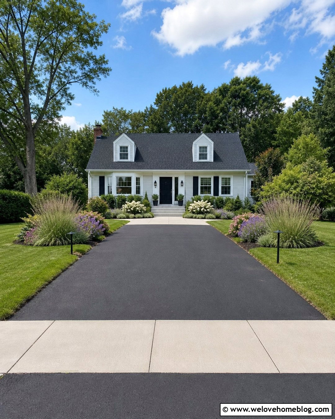 Asphalt Driveway With Concrete Walkway Crossing - 20 Concrete To Asphalt Driveway Ideas