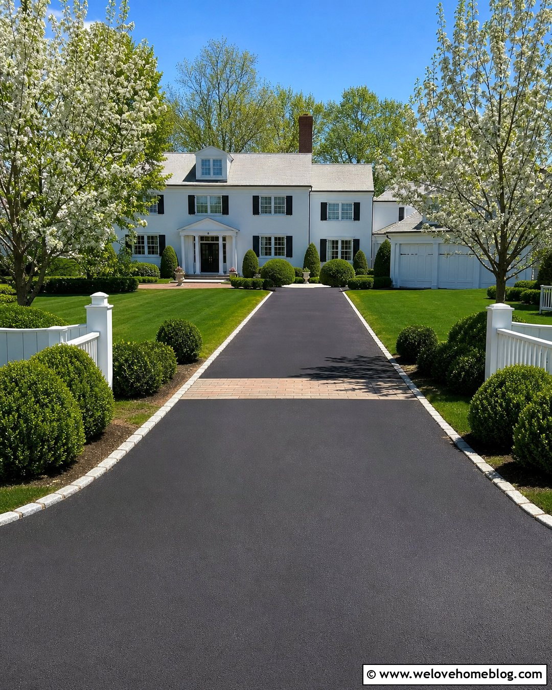Asphalt Driveway With Flush Granite Edging - 20 Asphalt Edging Driveways Ideas