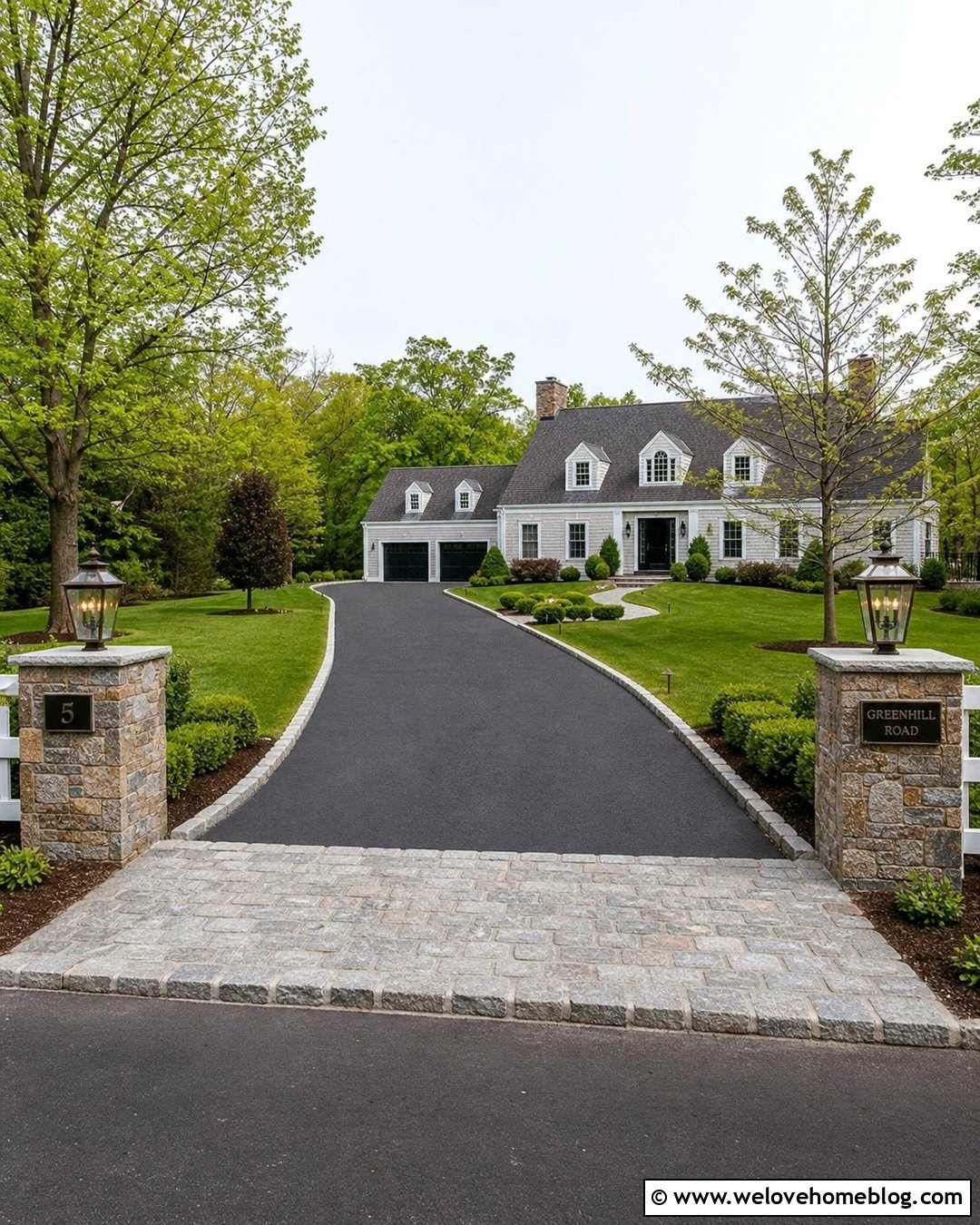 Asphalt Driveway With Granite Entrance Apron - 20 Granite Driveway Edging Ideas