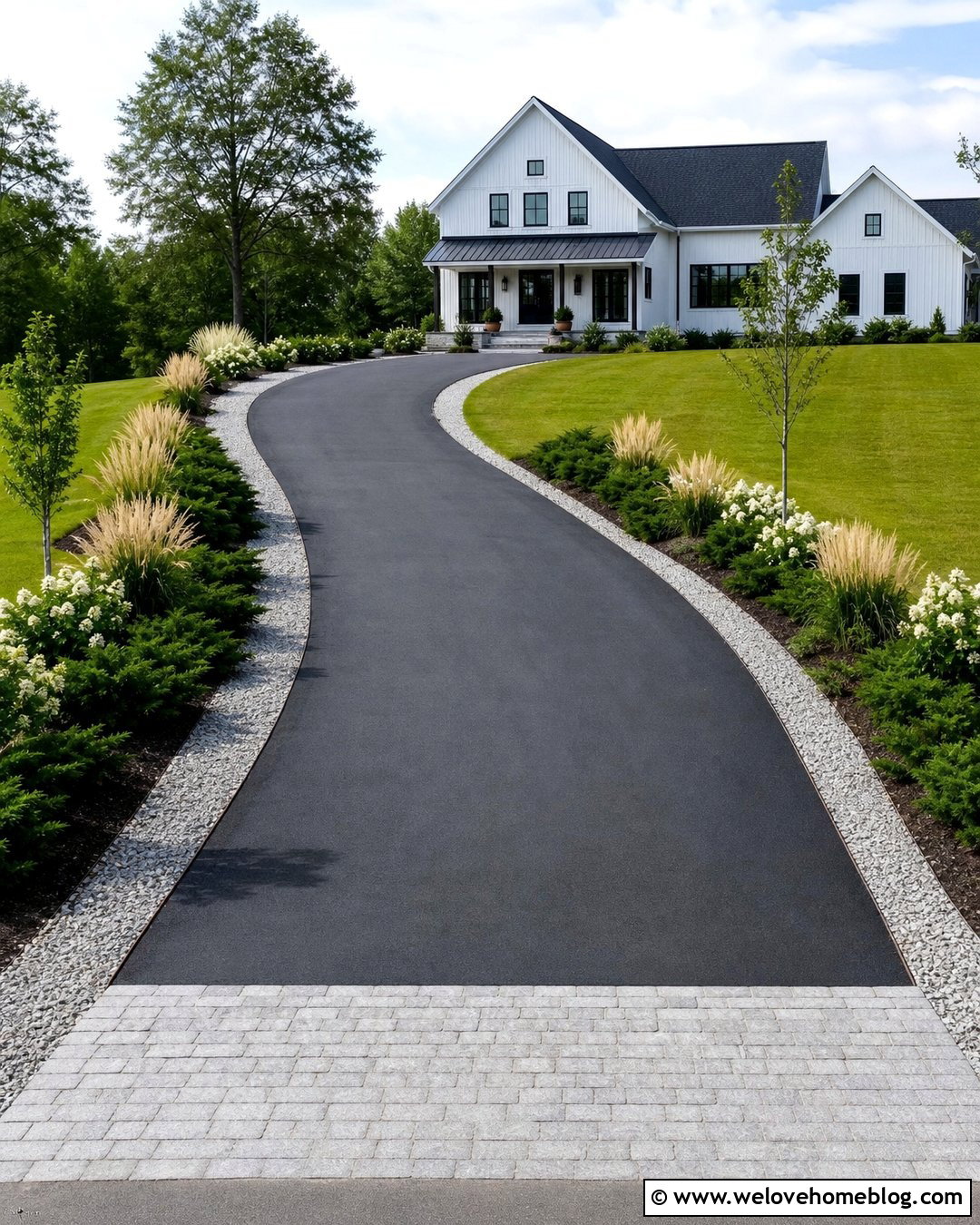 Asphalt Driveway With Gravel Shoulders - 20 Gravel And Paved Driveway Ideas