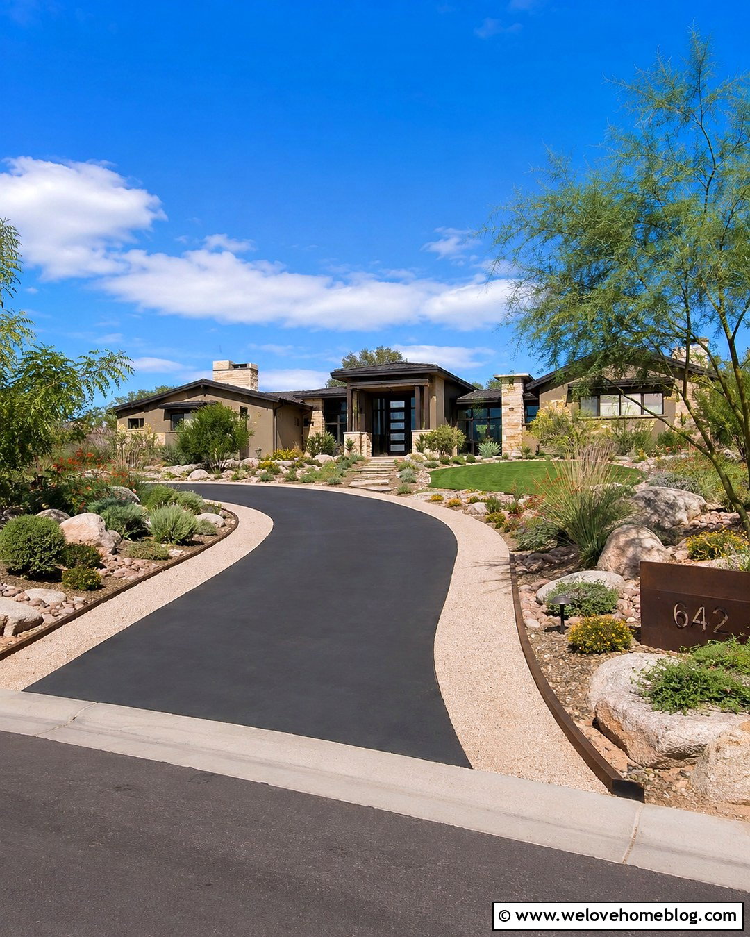 Asphalt Driveway With Gravel Side Borders - 20 driveway asphalt ideas