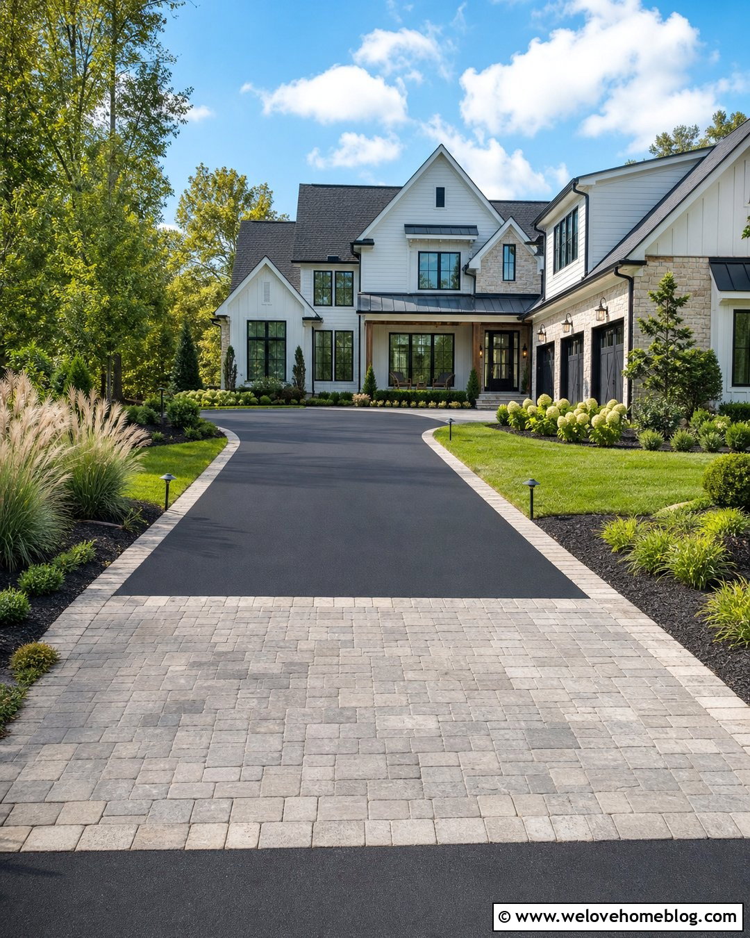 20 Asphalt Driveway With Paver Apron Ideas for a Refined Entry